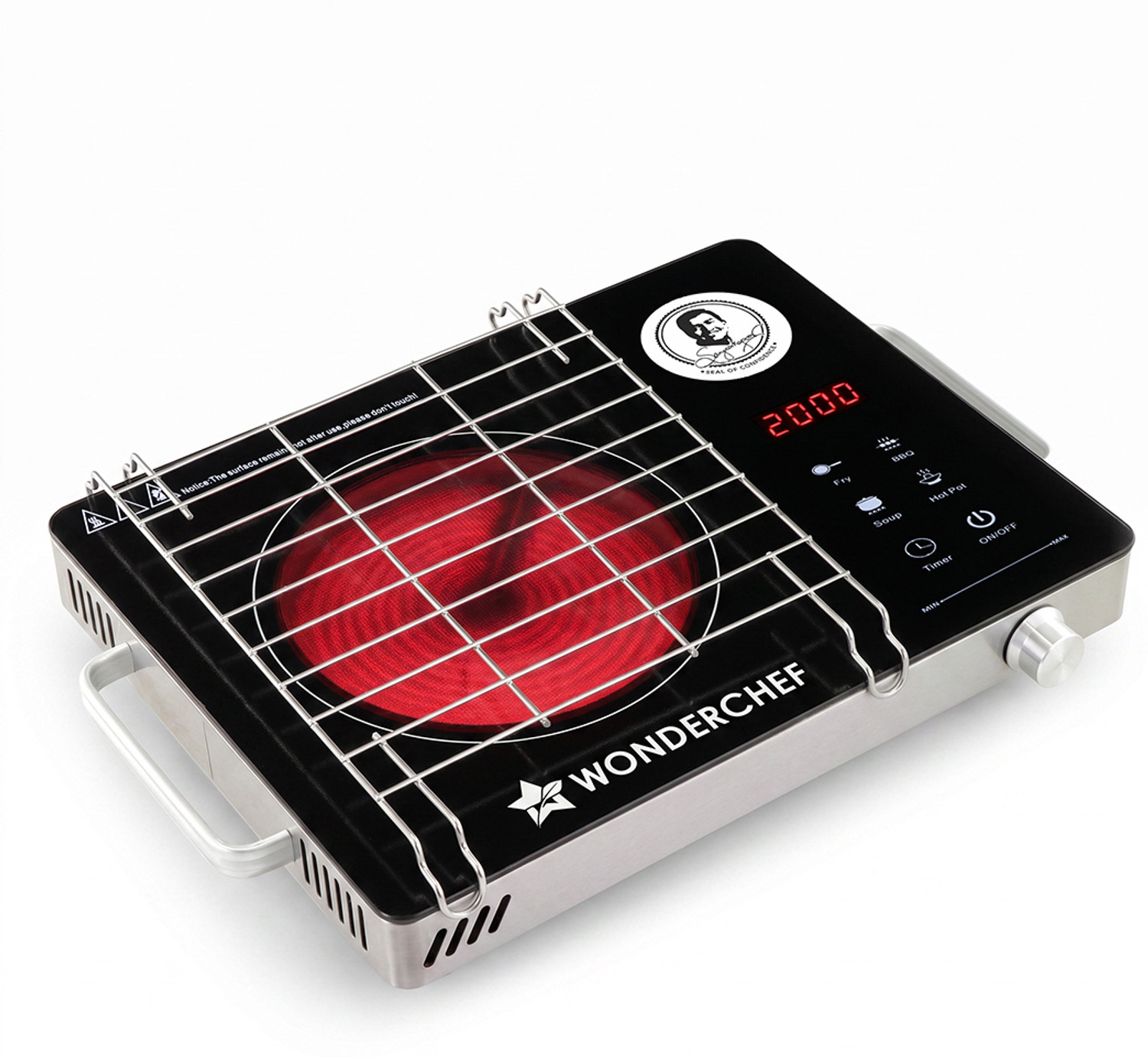 Image of WONDERCHEF 2200 W Infrared Cooktop Touch Panel
