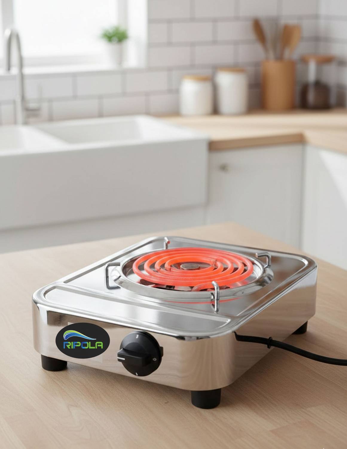 RIPOLA 2000 W Radiant Cooktop Jog Dial (Silver, ISI MARK ELEMENT