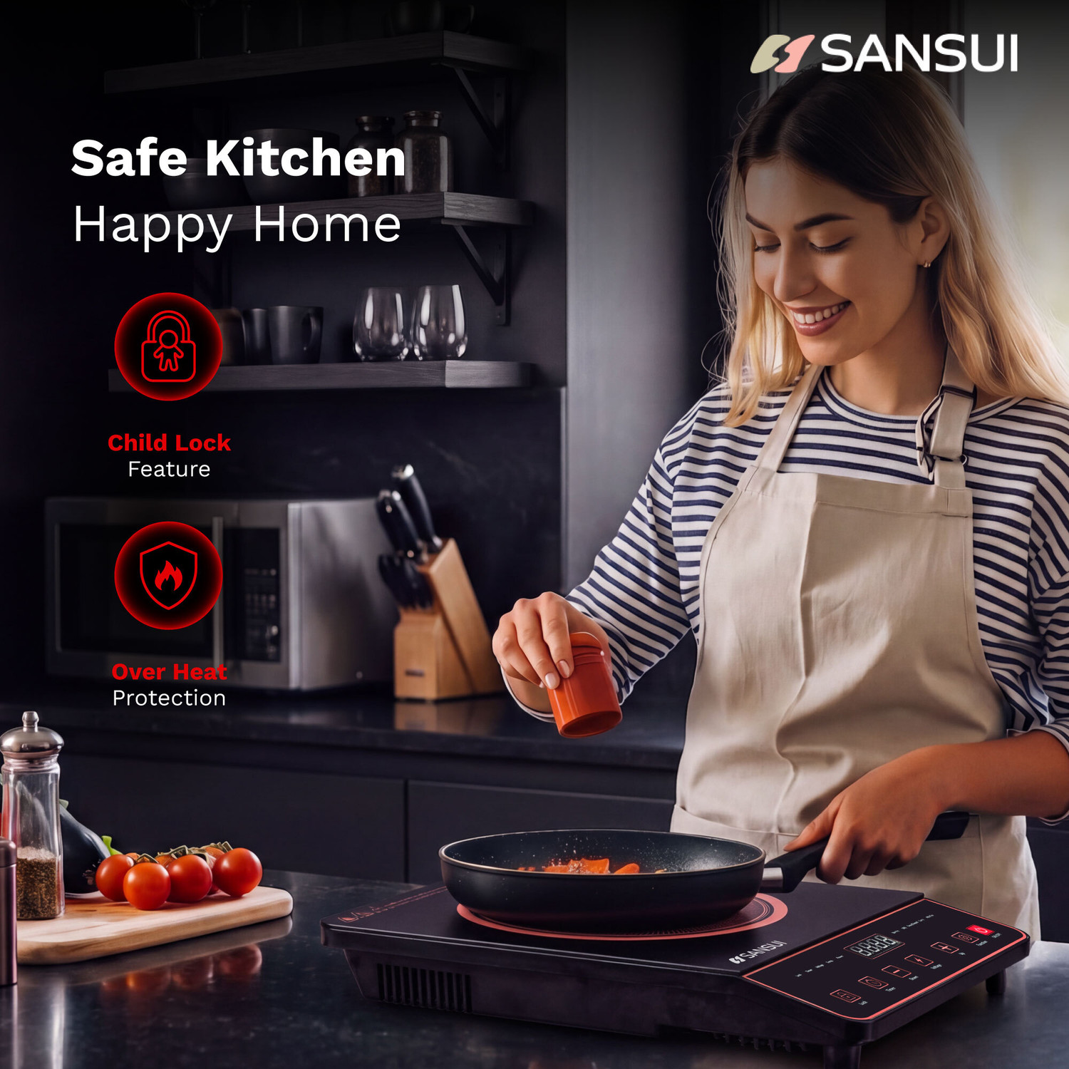 Image of Sansui 2200 W Radiant Cooktop Touch Panel