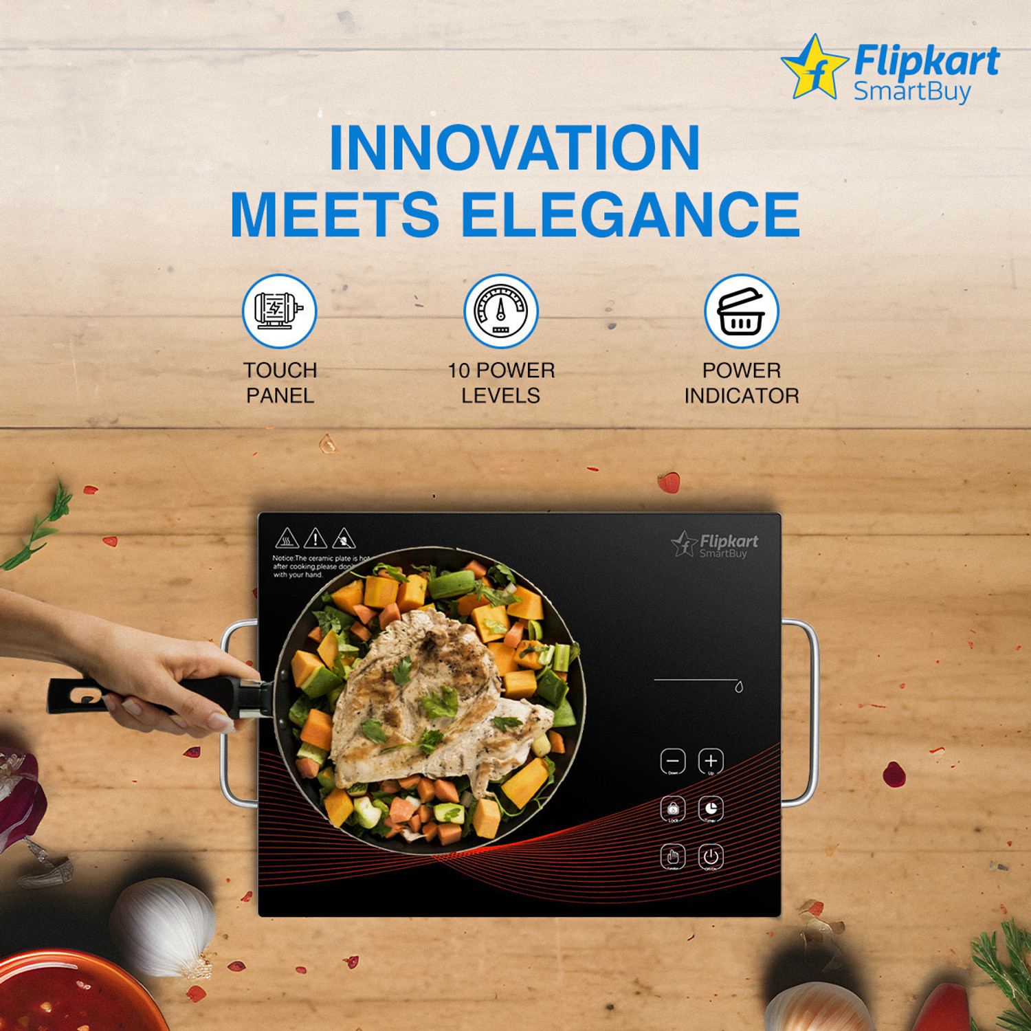 Image of Flipkart SmartBuy 2000 W Radiant Cooktop Touch Panel