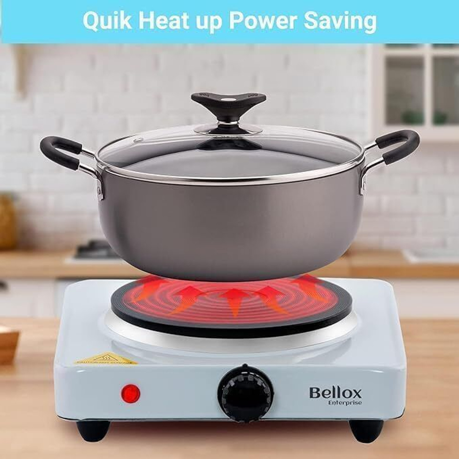 Image of TRENDING TREASURES 1000 W Induction Cooktop Jog Dial