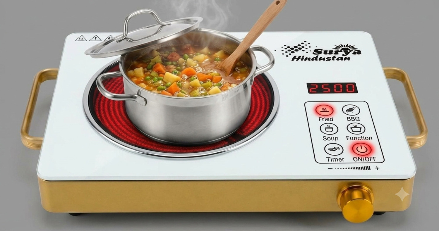Image of Surya Hindustan 2500 W Infrared Cooktop Touch Panel