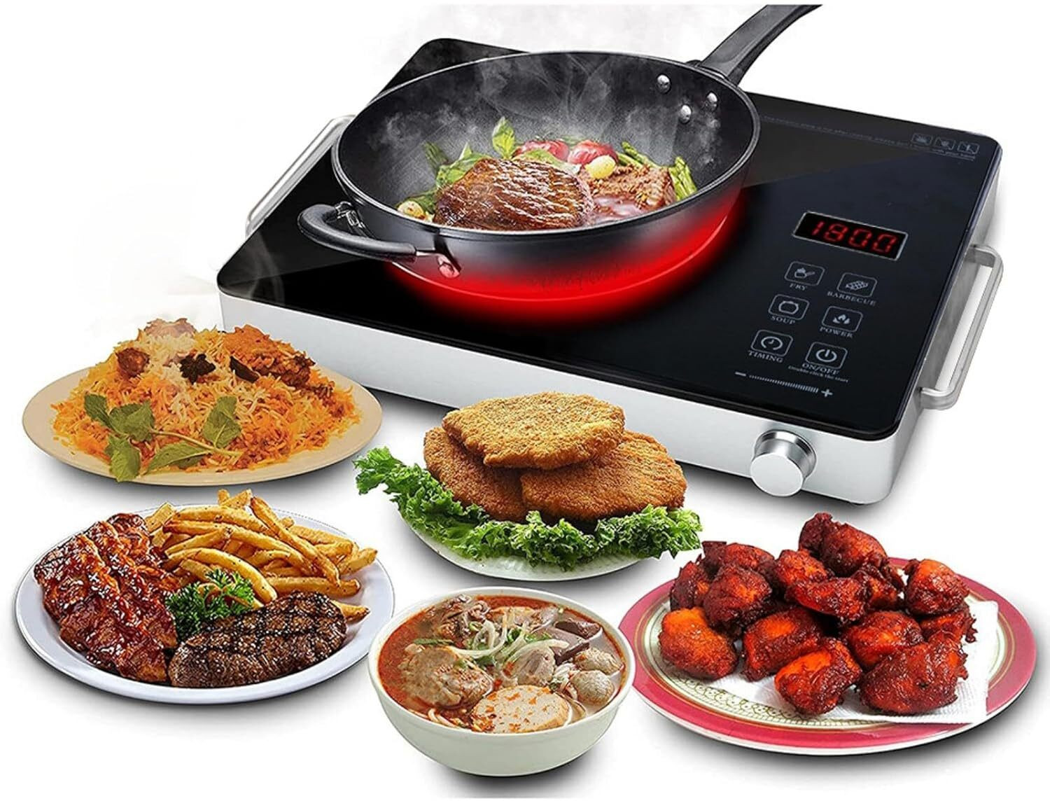 Image of DRUMSTONE 2200 W Infrared Cooktop Touch Panel