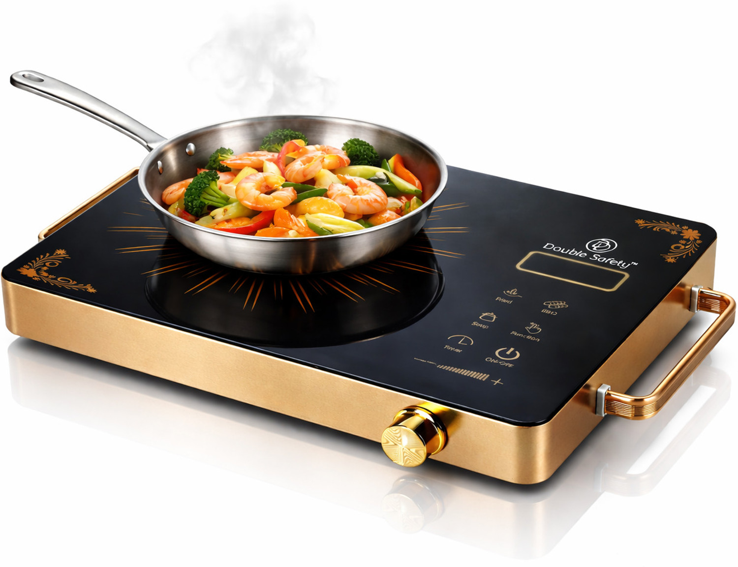 Image of Double Safety 2000 W Radiant Cooktop Touch Panel