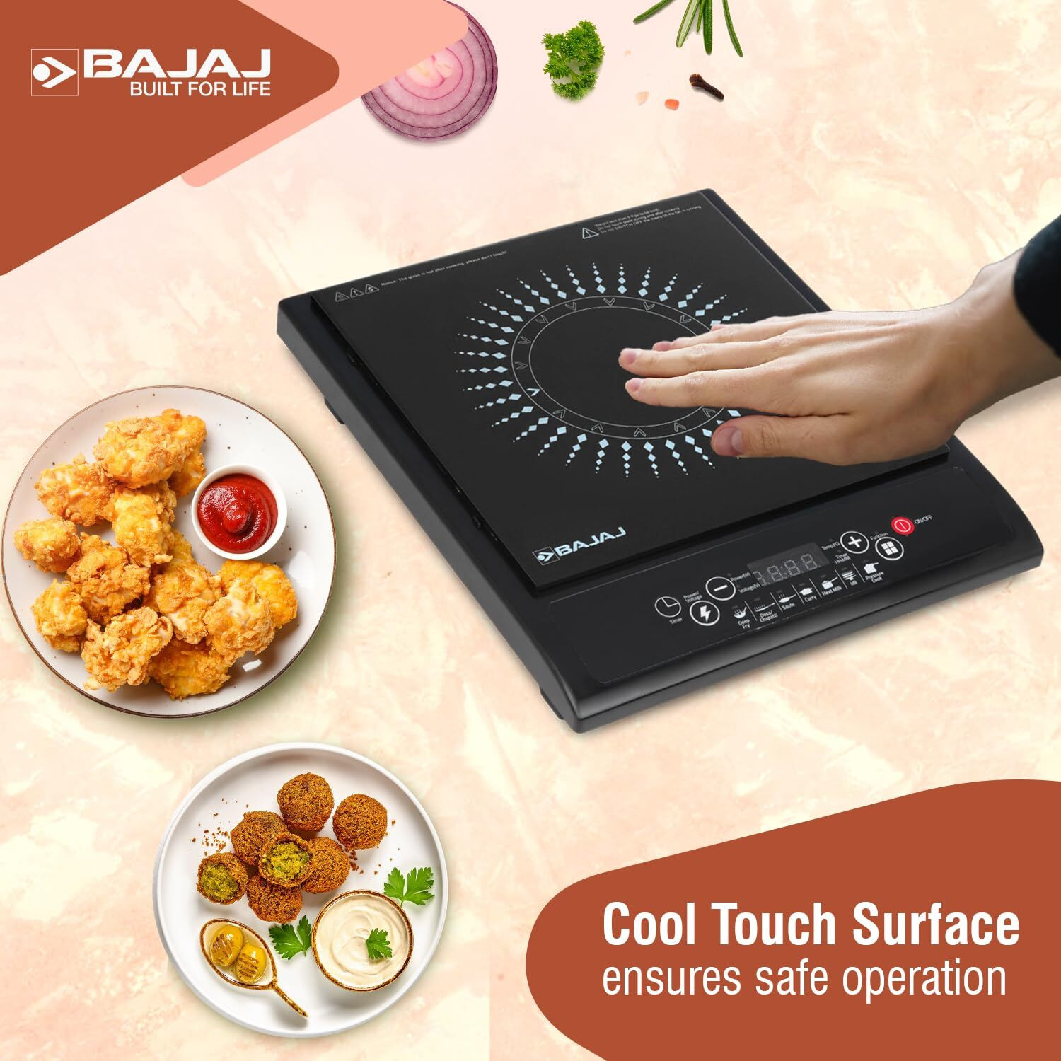 Image of BAJAJ 1200 W Induction Cooktop Push Button