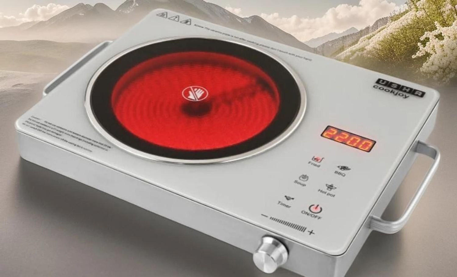 Image of USHA 2200 W Infrared Cooktop Touch Panel, Touch Panel