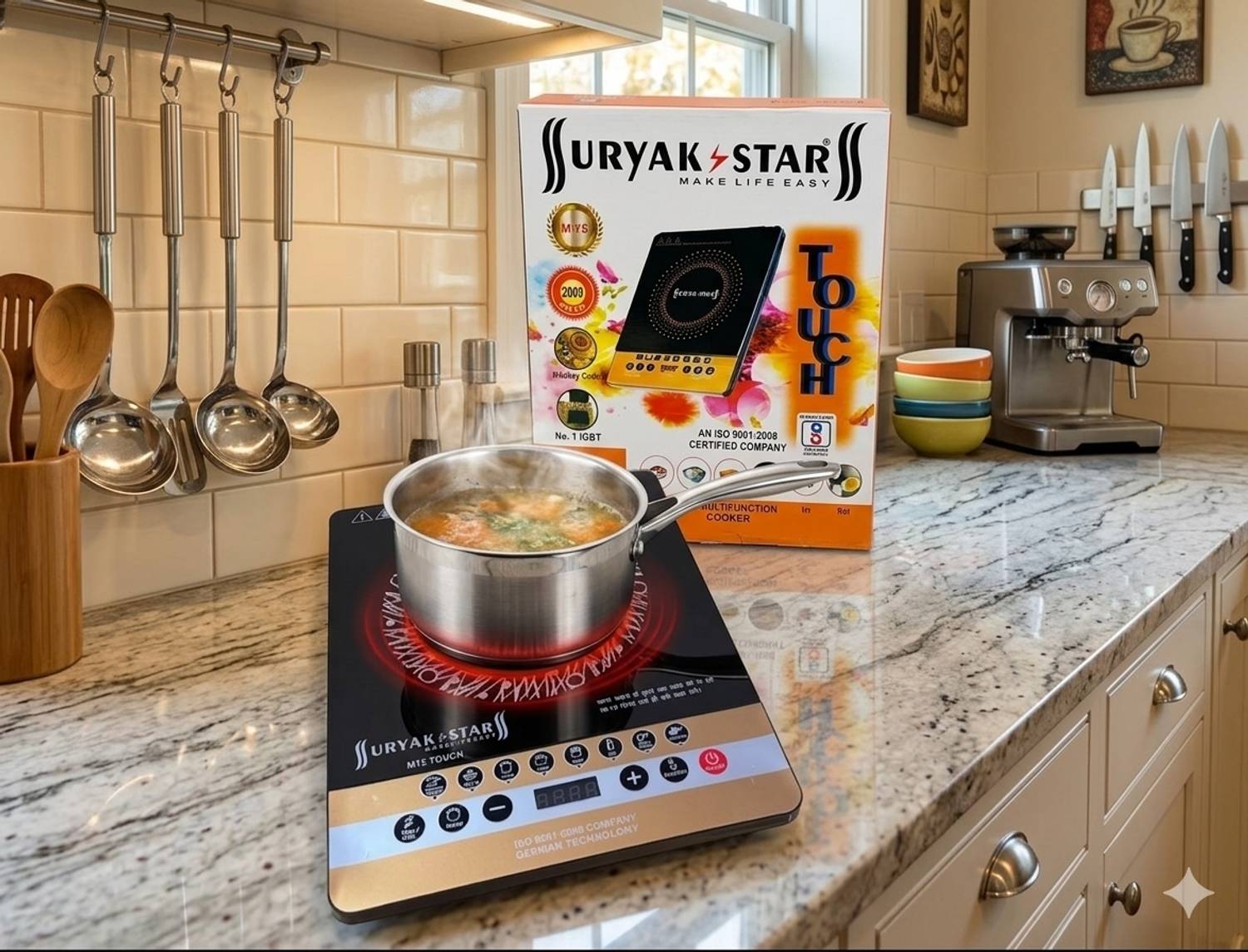 Genix Modular Accessories 2 W Induction Cooktop Touch Panel (Blac