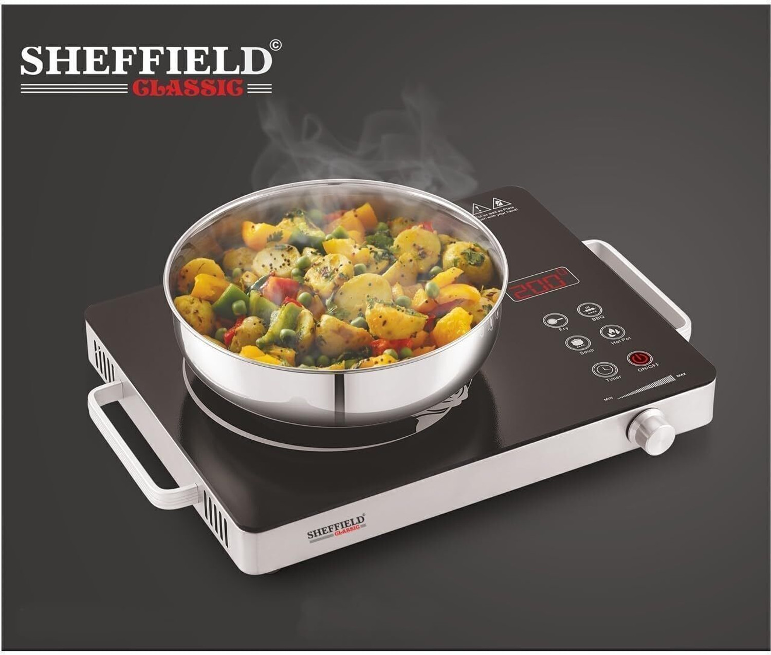 Image of Sheffield Classic 2000 W Infrared Cooktop Touch Panel