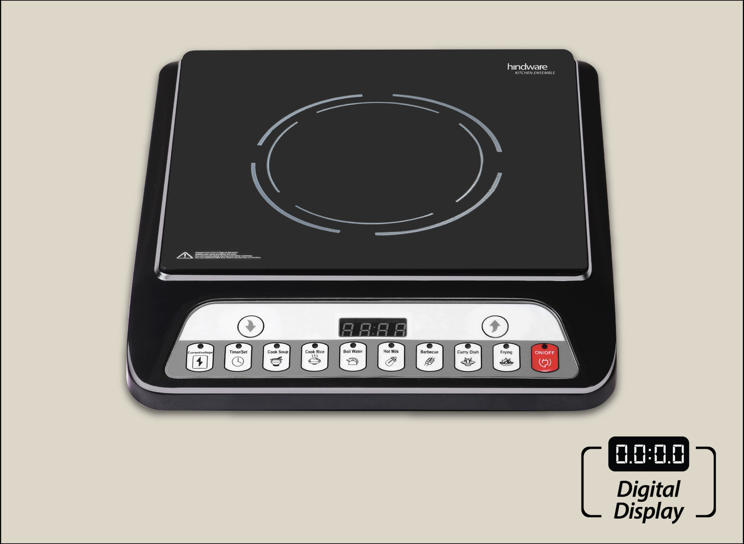 Image of Hindware 1400 W Induction Cooktop Push Button