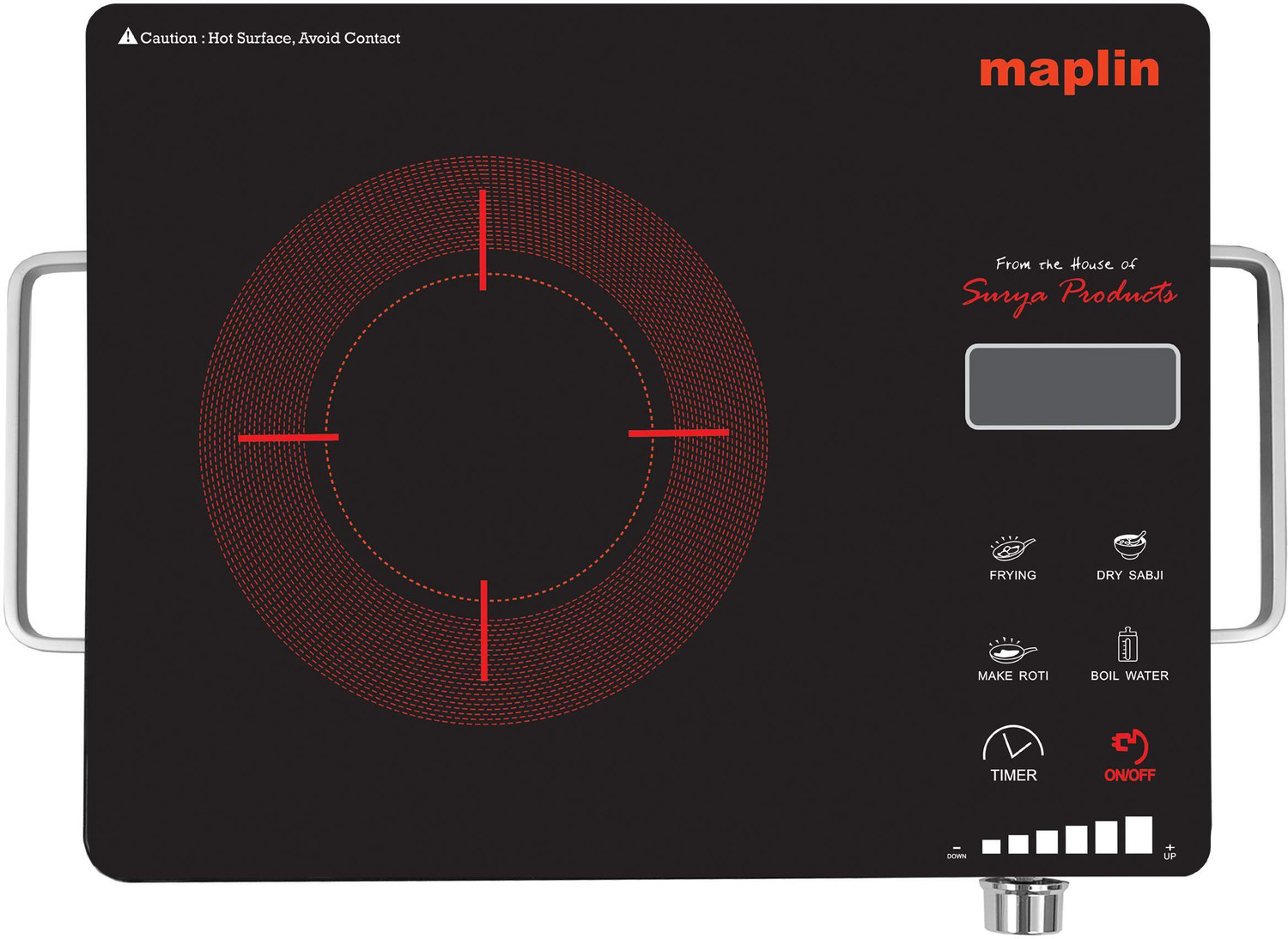 Image of Maplin 2000 W Radiant Cooktop Touch Panel