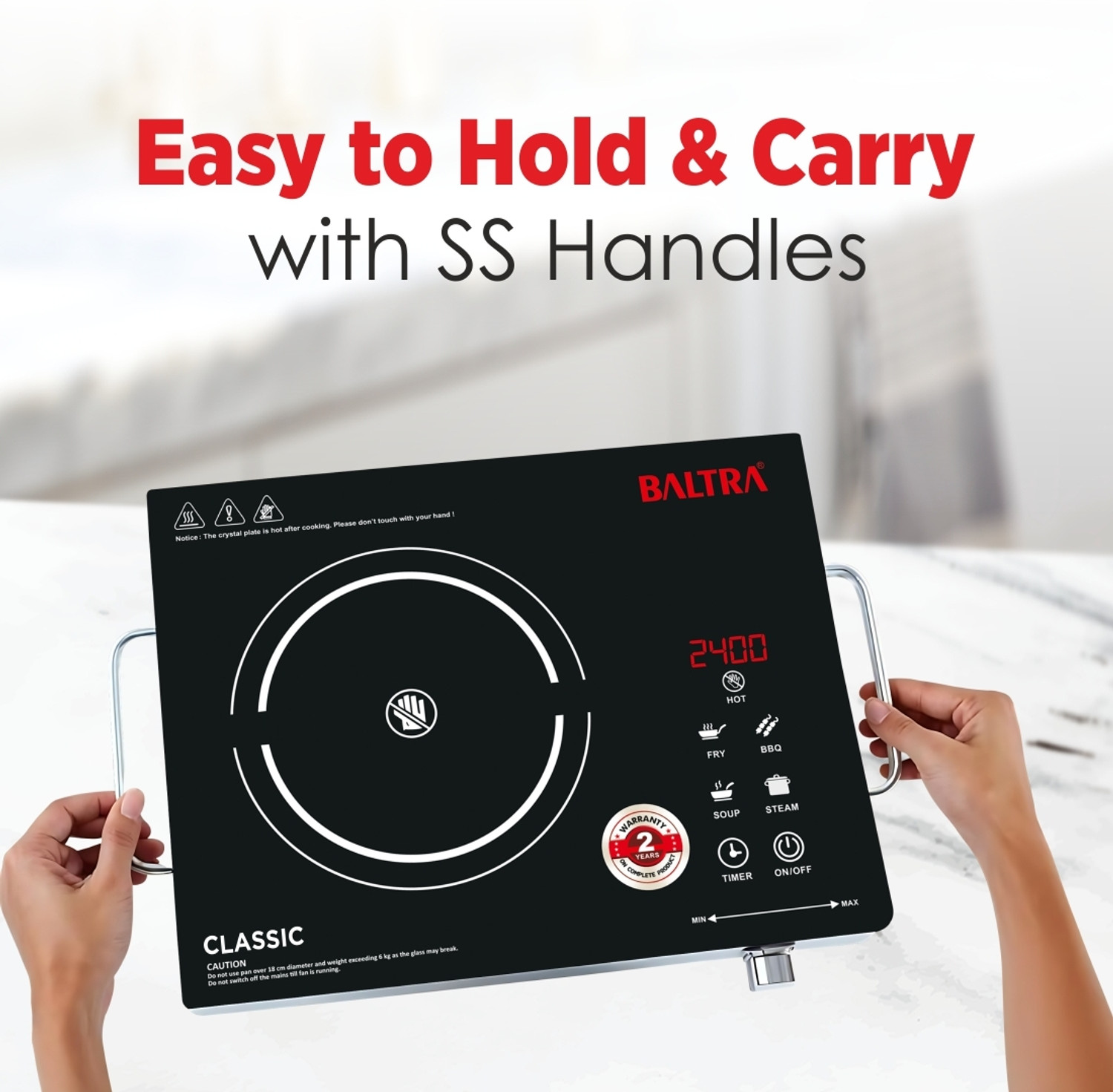 Image of Baltra 2400 W Infrared Cooktop Touch Panel