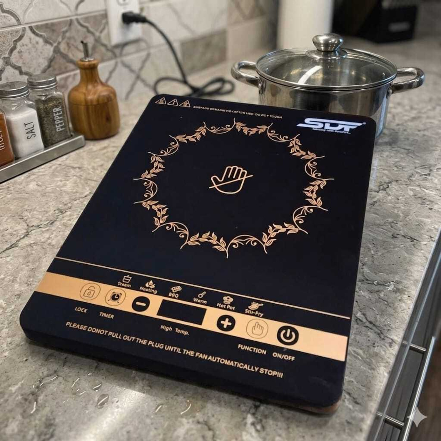 Image of HPC 2000 W Induction Cooktop Touch Panel