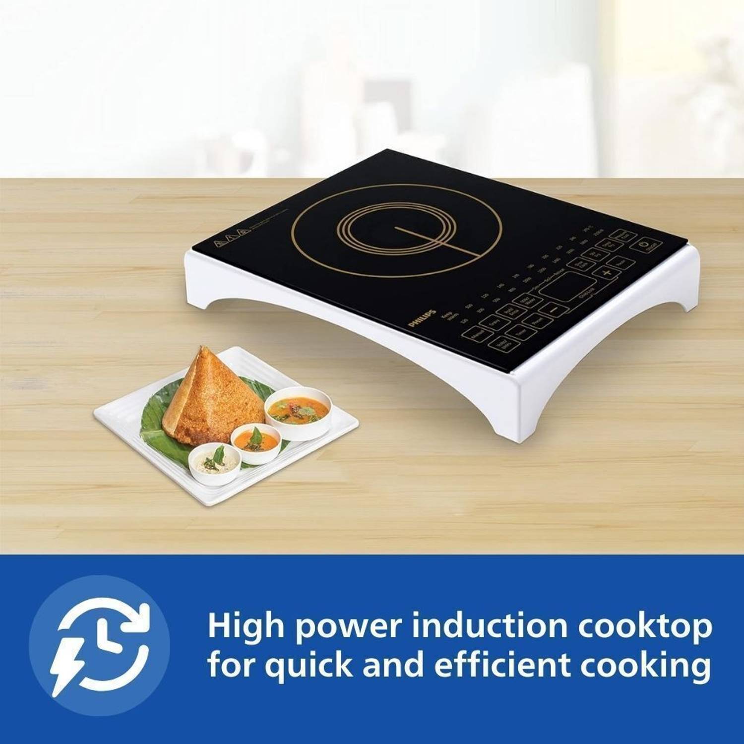 PHILIPS 2100W Induction Cooktop Black - Image 4