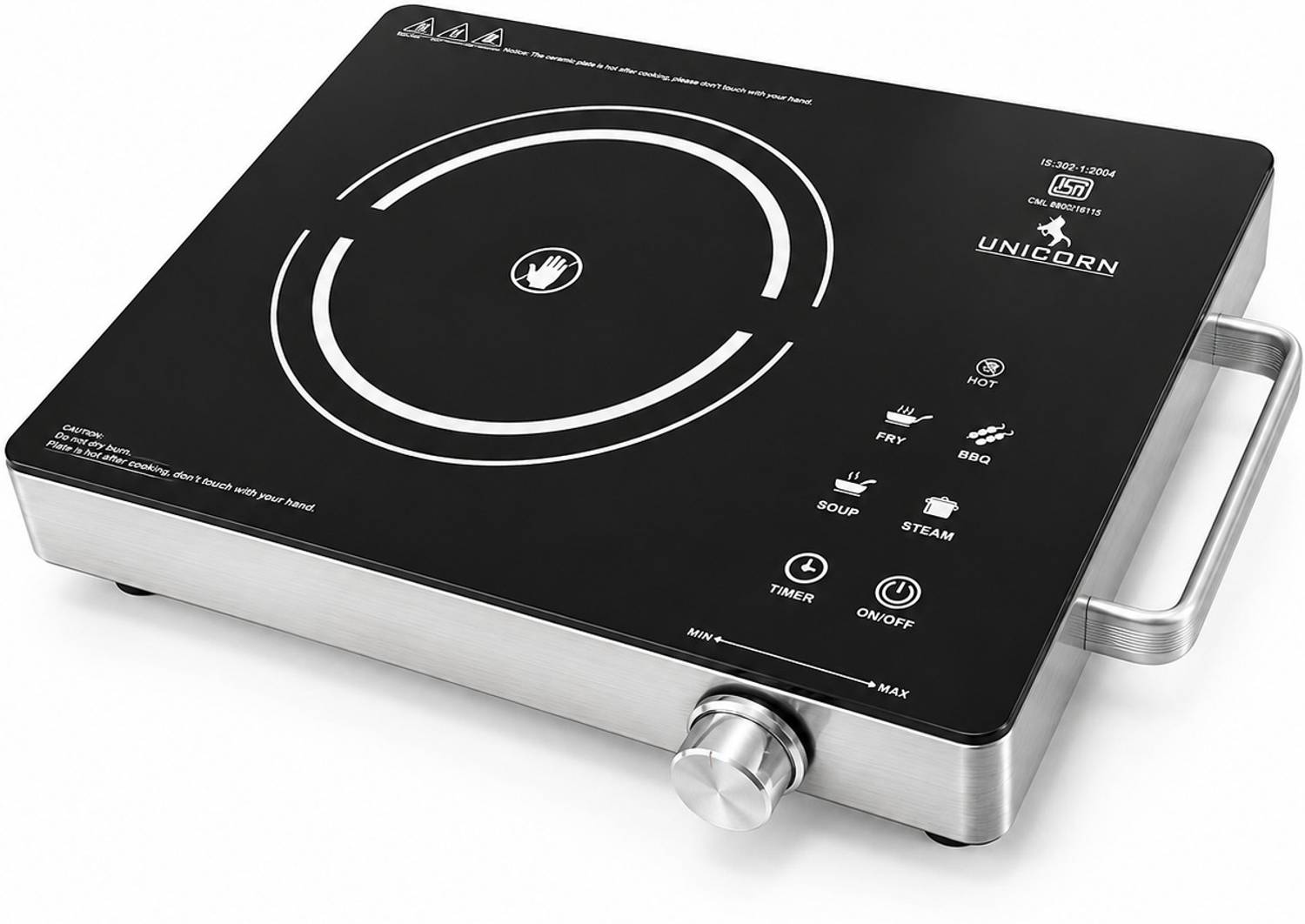 Unicorn 2200W Infrared Cooktop Black - Image 2