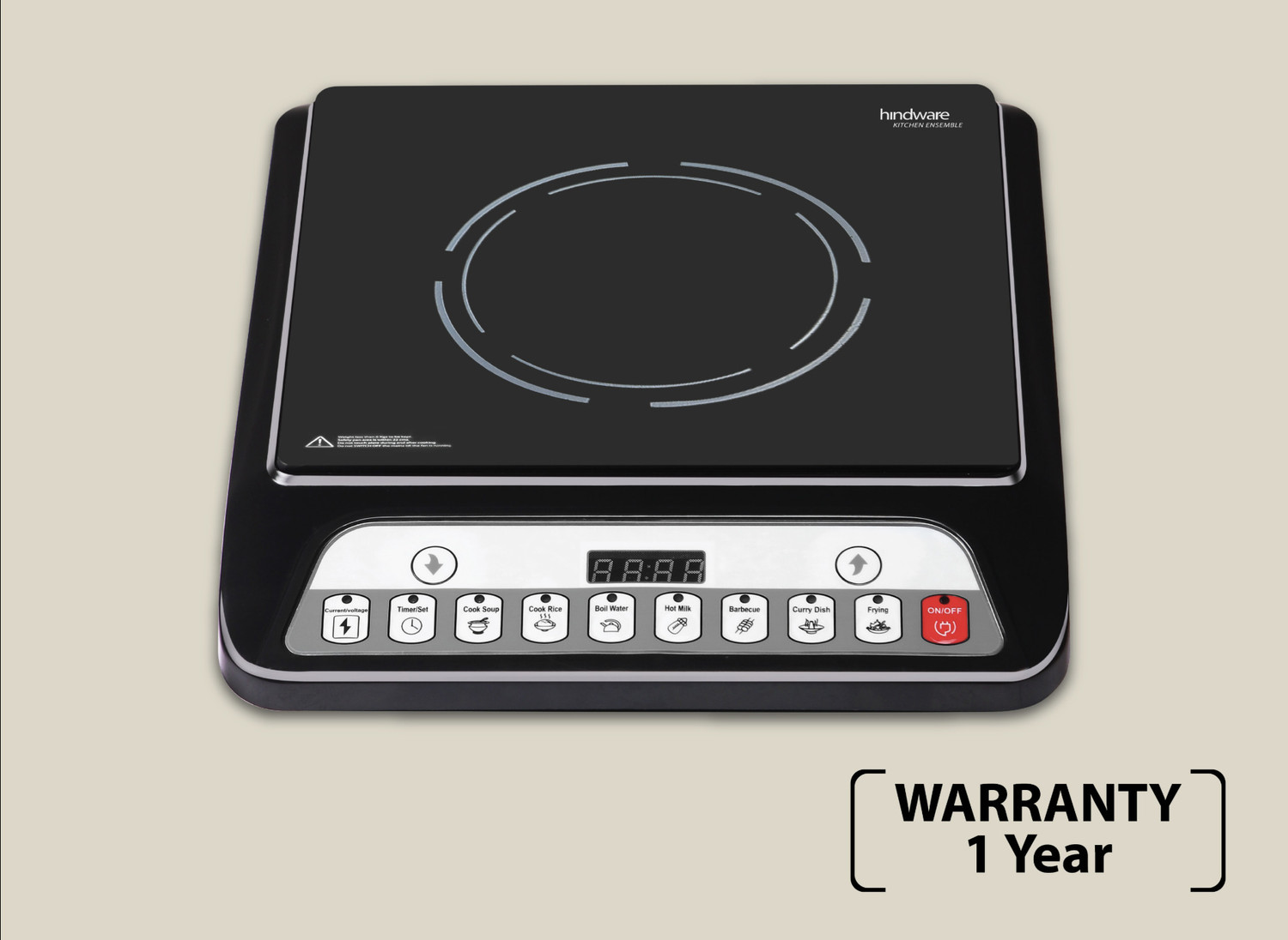 Image of Hindware 1400 W Induction Cooktop Push Button