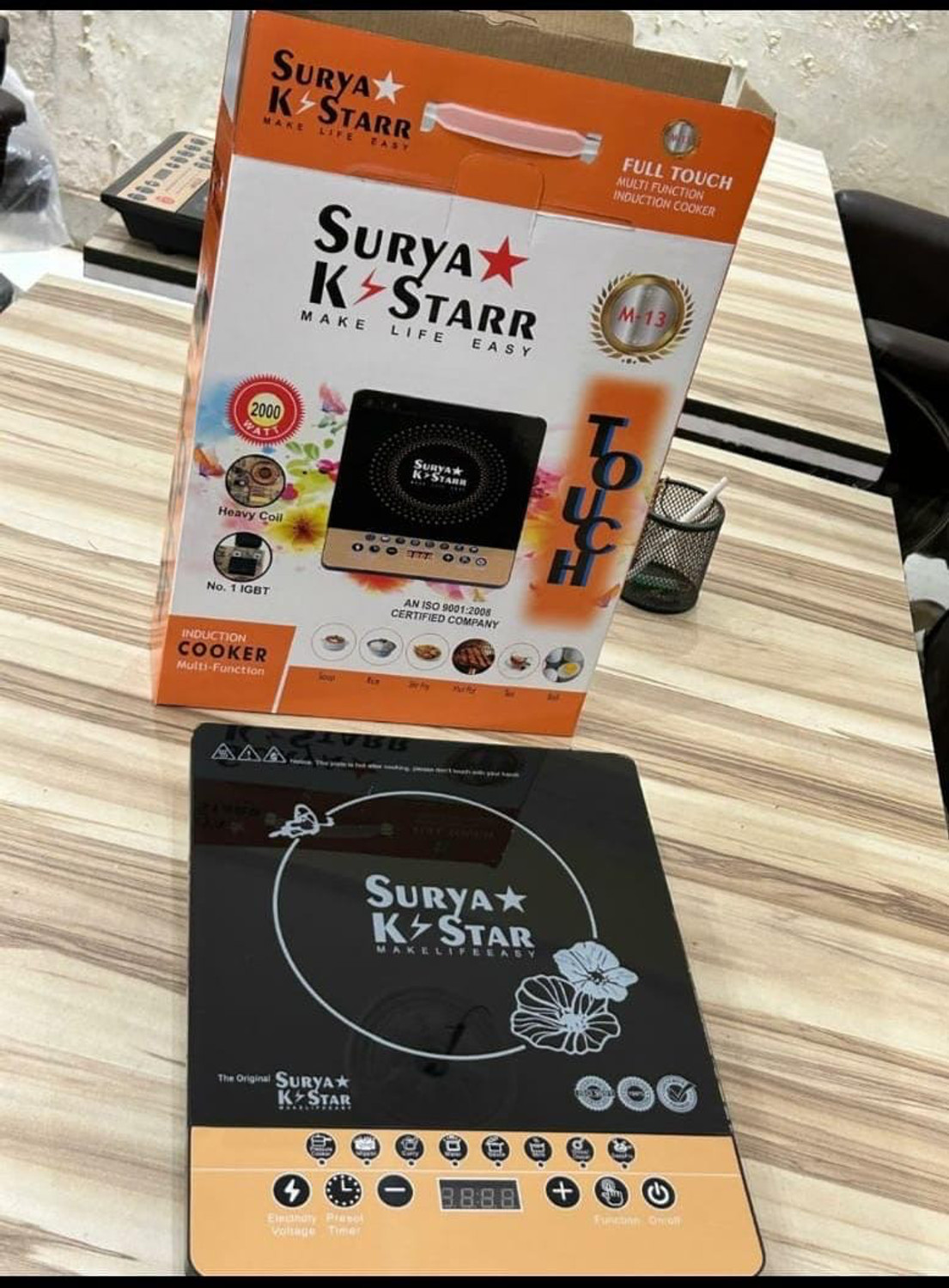 Image of SURYA KSTAR 2000 W Induction Cooktop Touch Panel