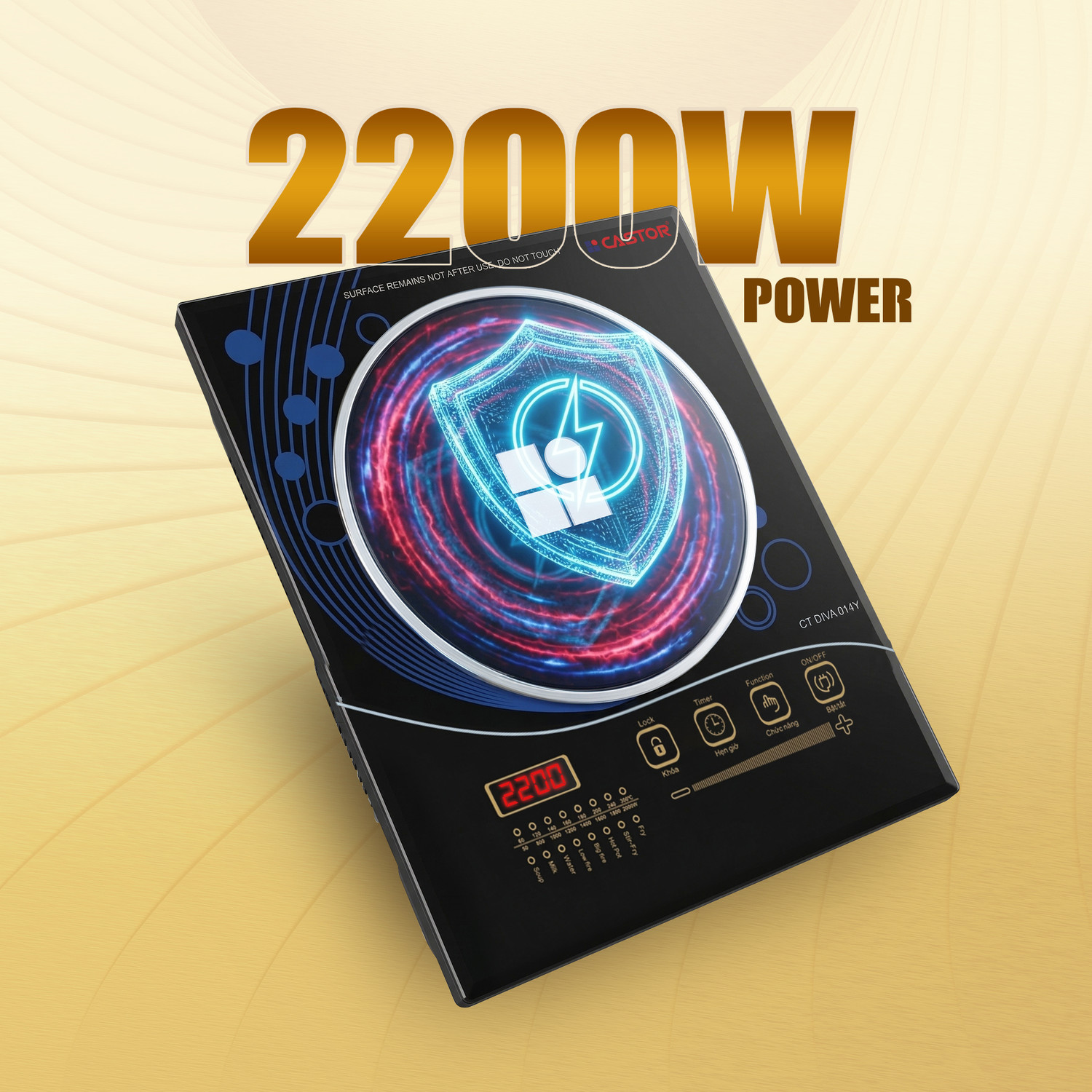 Image of iBELL 2200 W Induction Cooktop Touch Panel