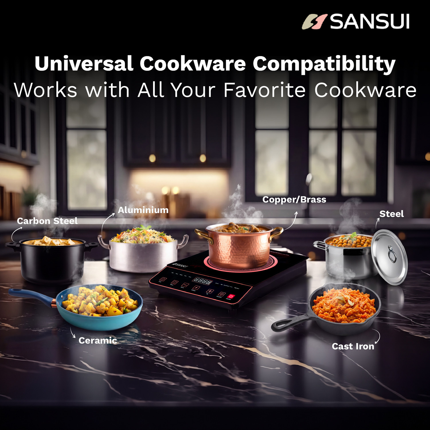 Image of Sansui 2200 W Radiant Cooktop Touch Panel