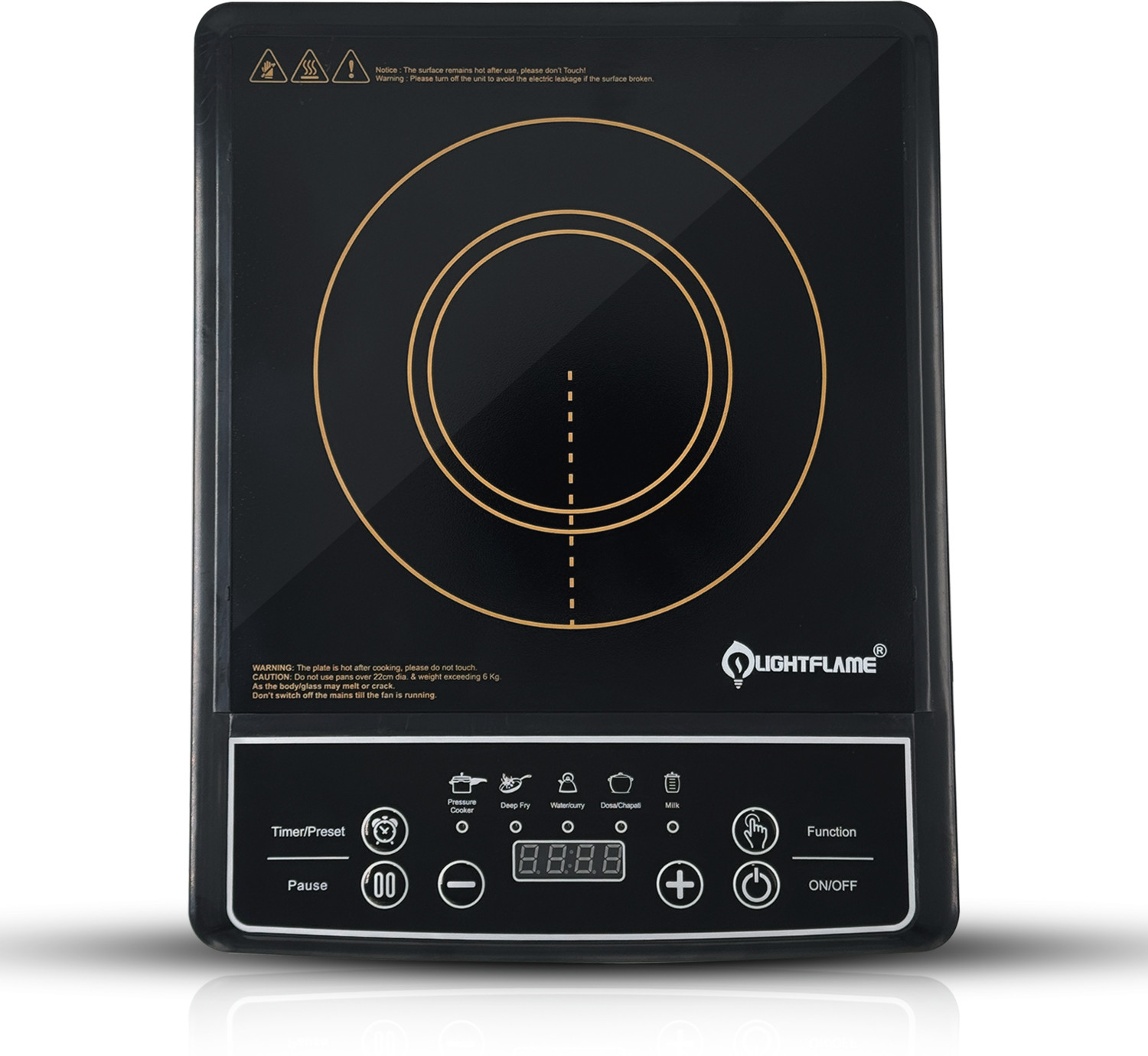 Image of LIGHTFLAME 2100 W Induction Cooktop Push Button