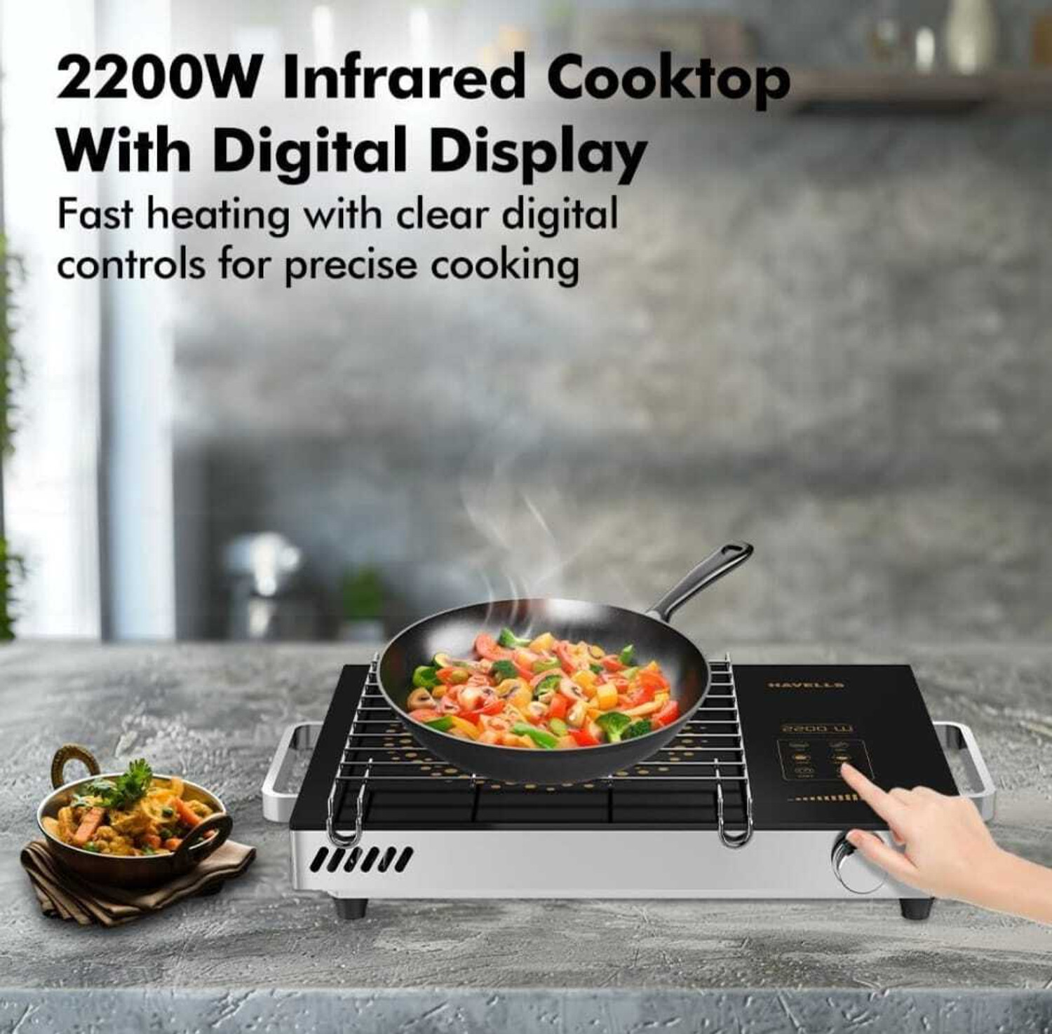 Image of HAVELLS 2200 W Infrared Cooktop Touch Panel