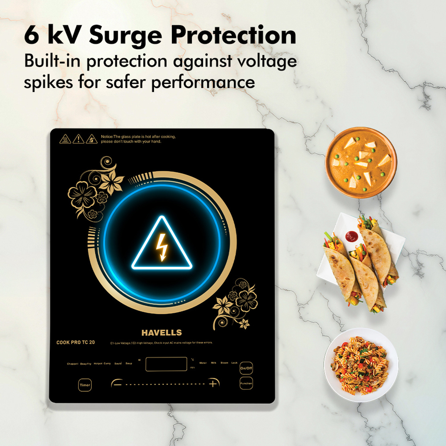 Image of HAVELLS 2000 W Induction Cooktop Touch Panel