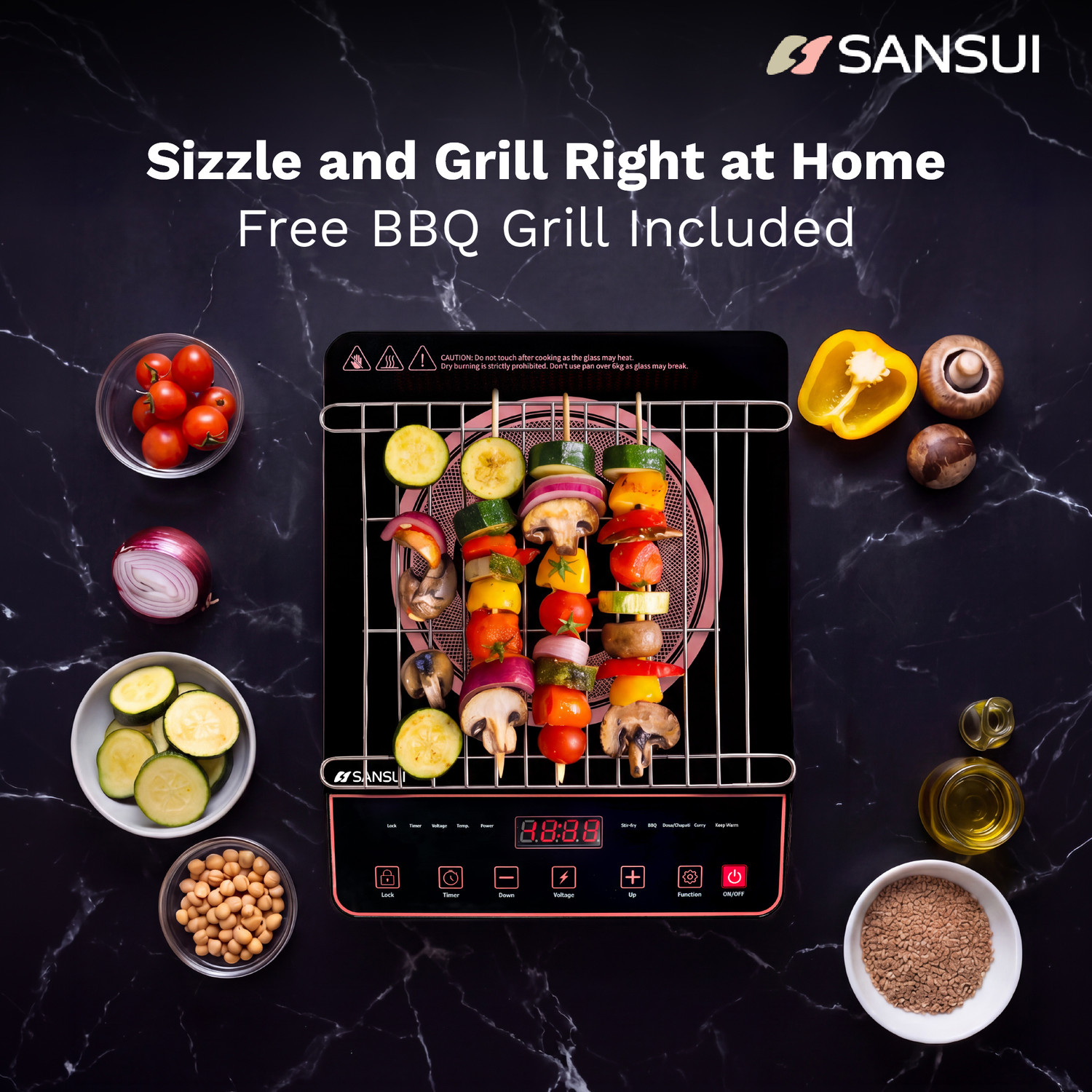 Image of Sansui 2200 W Radiant Cooktop Touch Panel