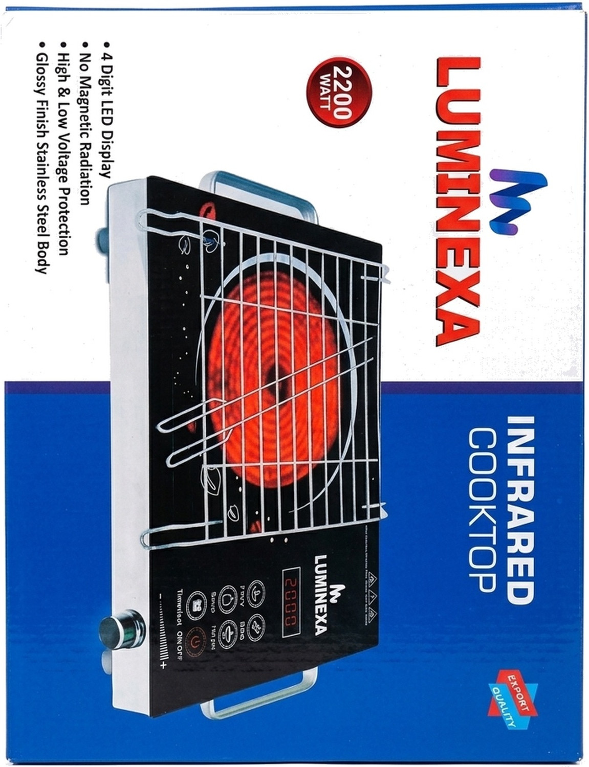 Image of Luminexa 2200 W Infrared Cooktop Jog Dial (Silver, 001)
