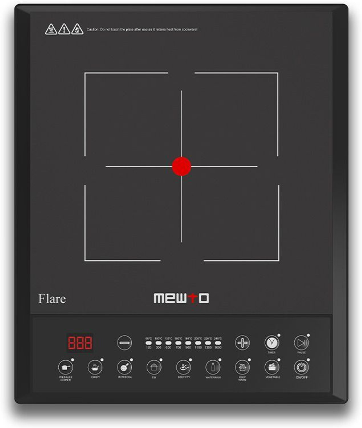 Image of MEWTO 1600 W Induction Cooktop Push Button