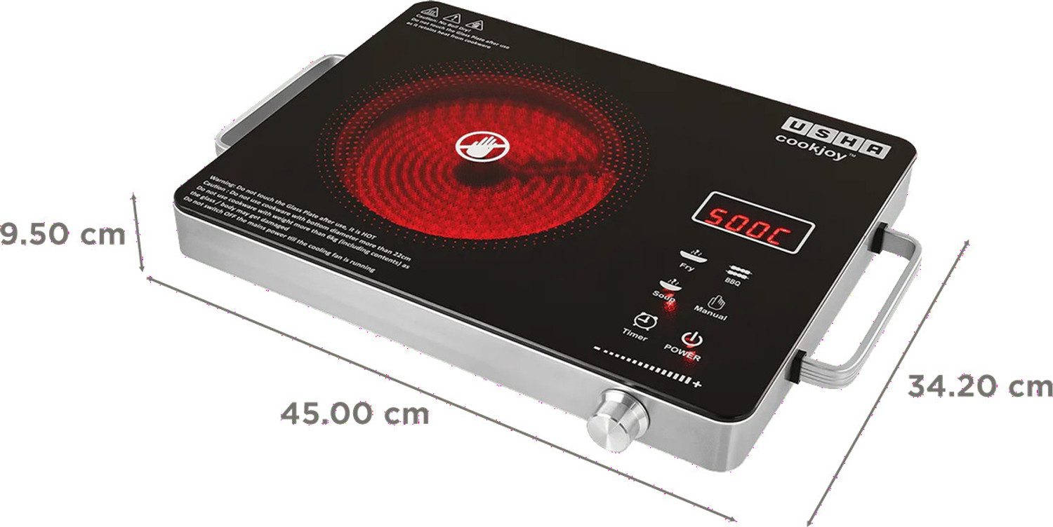 Image of USHA 2200 W Infrared Cooktop Touch Panel