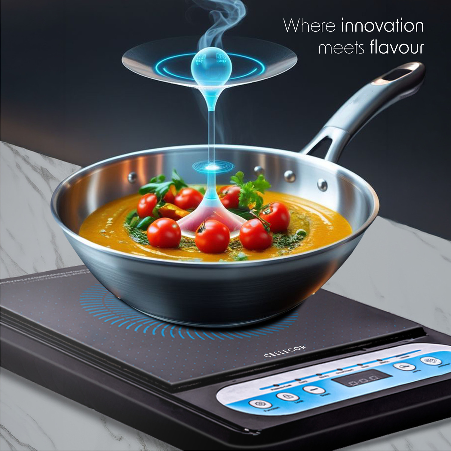 Image of Cellecor 2000 W Induction Cooktop Push Button