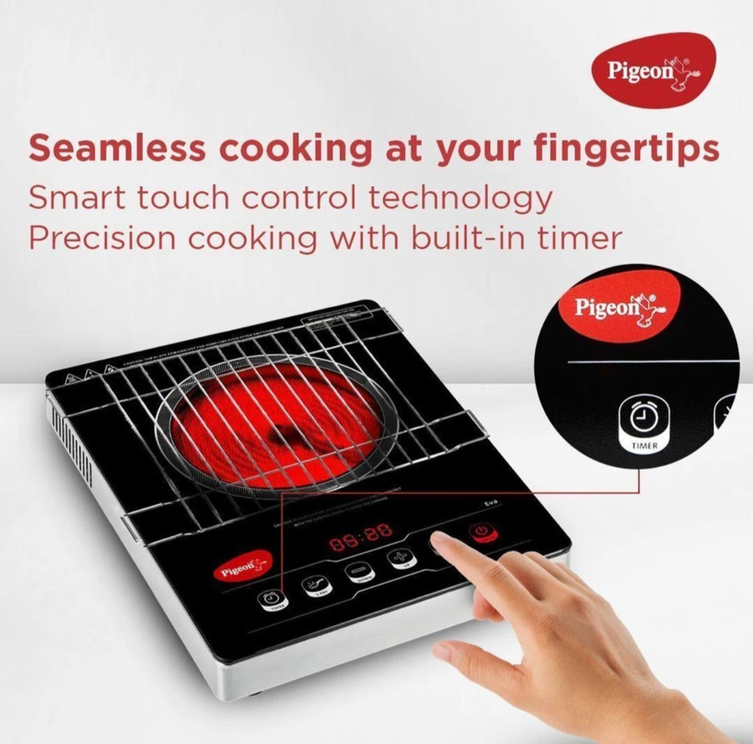 Image of Pigeon 2000 W Infrared Cooktop Touch Panel