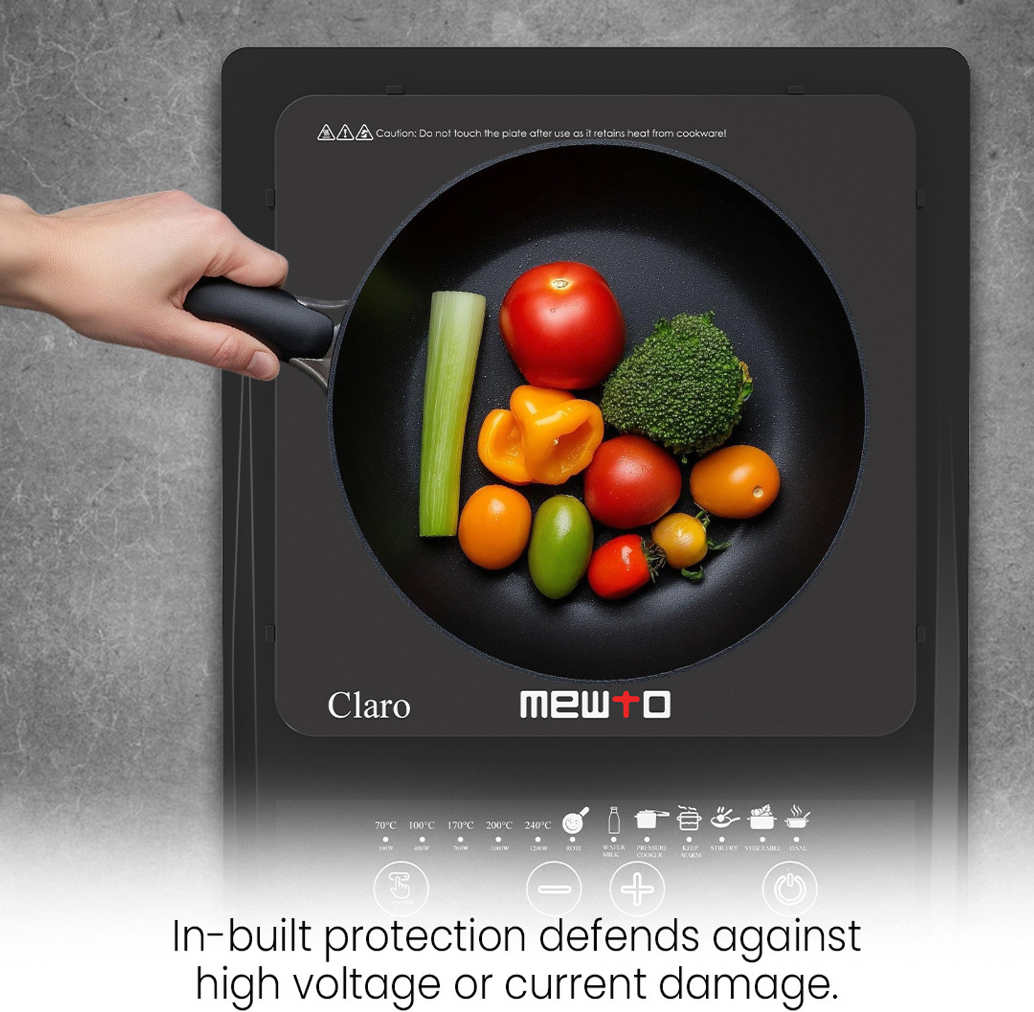 Image of MEWTO 1200 W Induction Cooktop Push Button