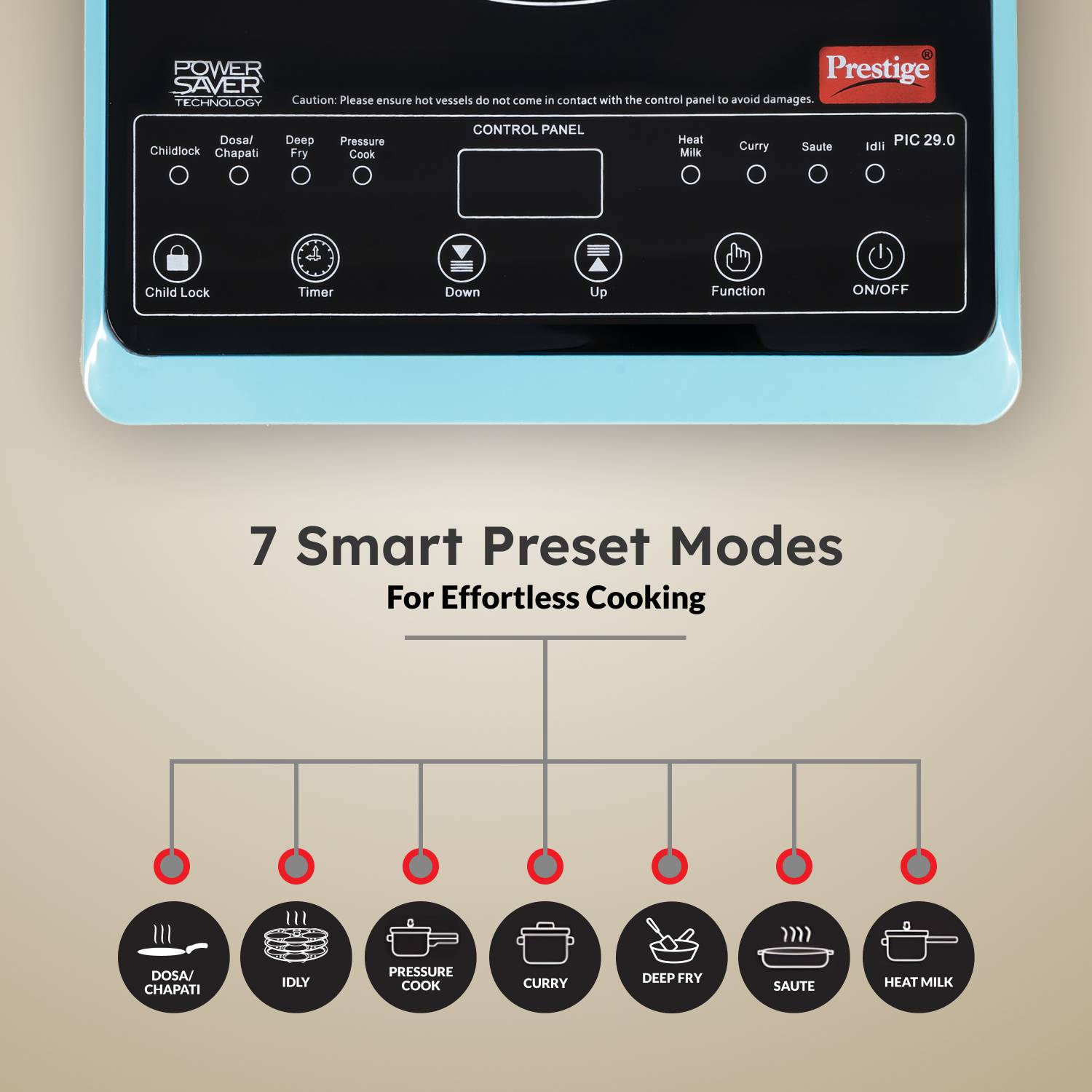 Prestige 2000W Induction Cooktop Push Button - Image 5