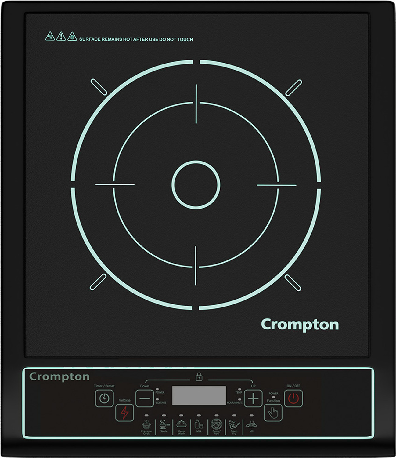 Image of Crompton 1200 W Induction Cooktop Push Button