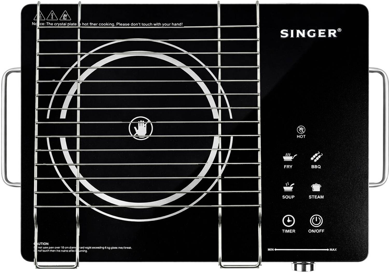 SINGER 2200 W Infrared Cooktop Touch Panel (Black, Venus Pro Zero