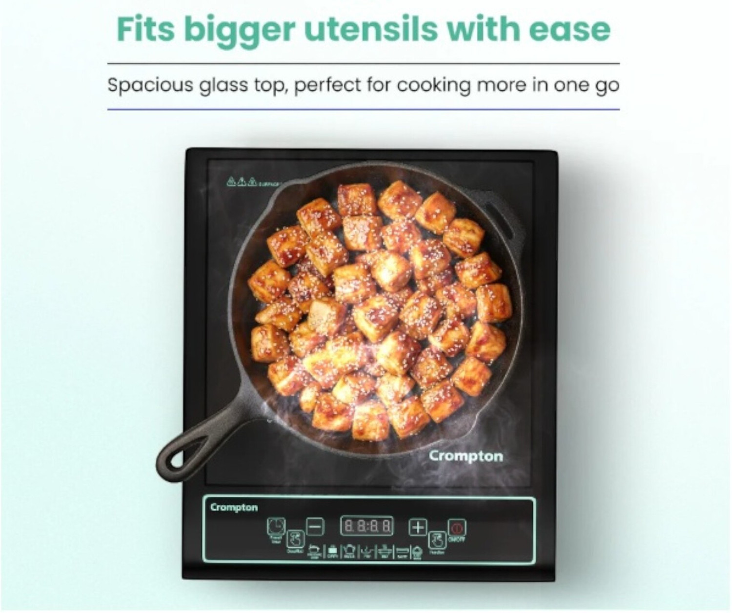 Image of Crompton 1200 W Induction Cooktop Push Button