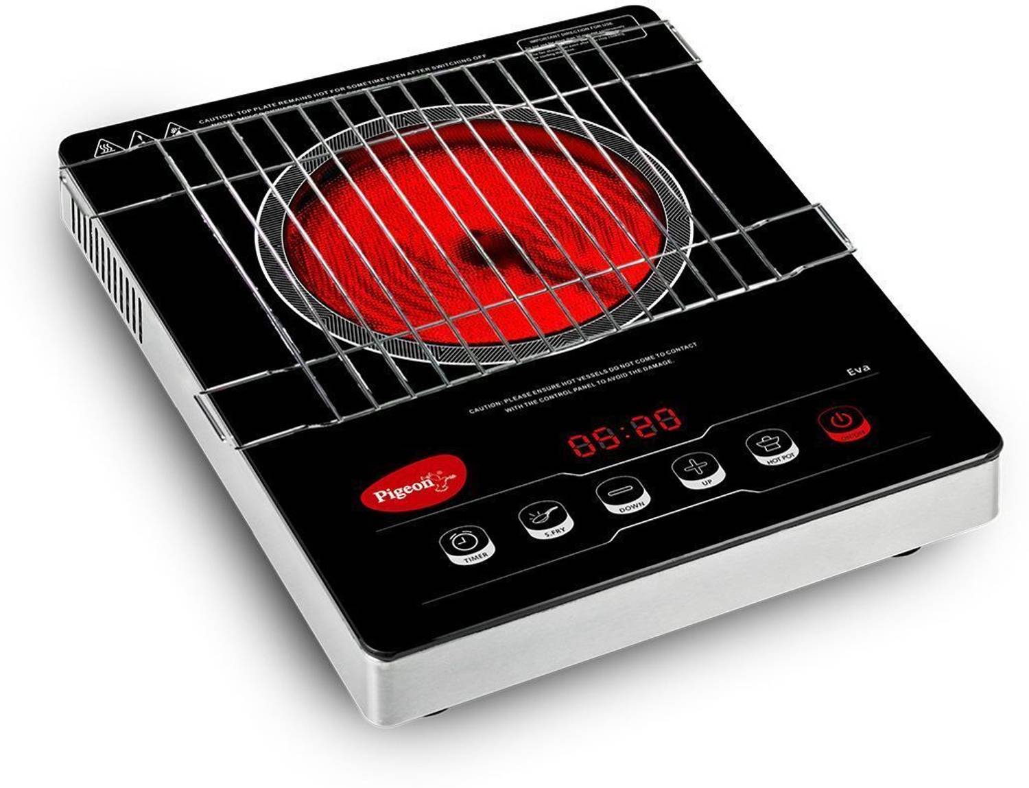Pigeon 2000W Infrared Cooktop Touch Panel Black - Image 1