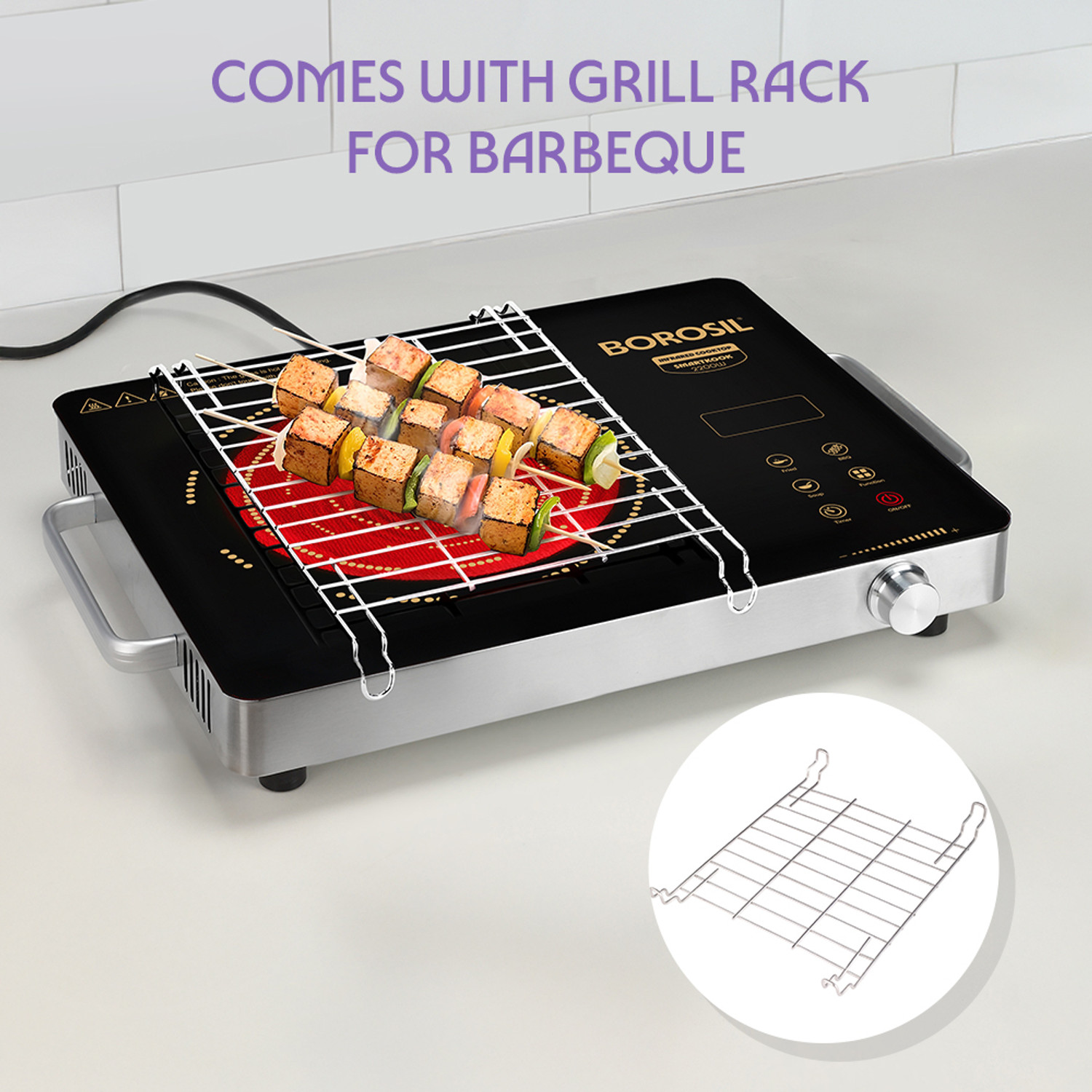 Image of BOROSIL 2200 W Induction Cooktop Push Button