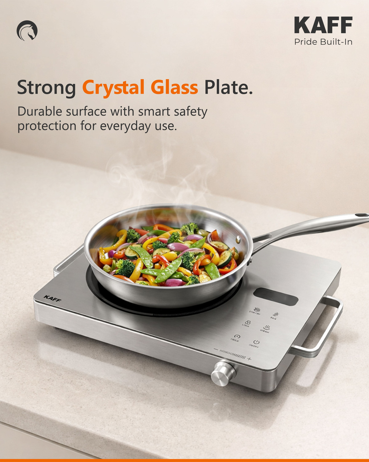 Image of Kaff 2200 W Induction Cooktop Touch Panel