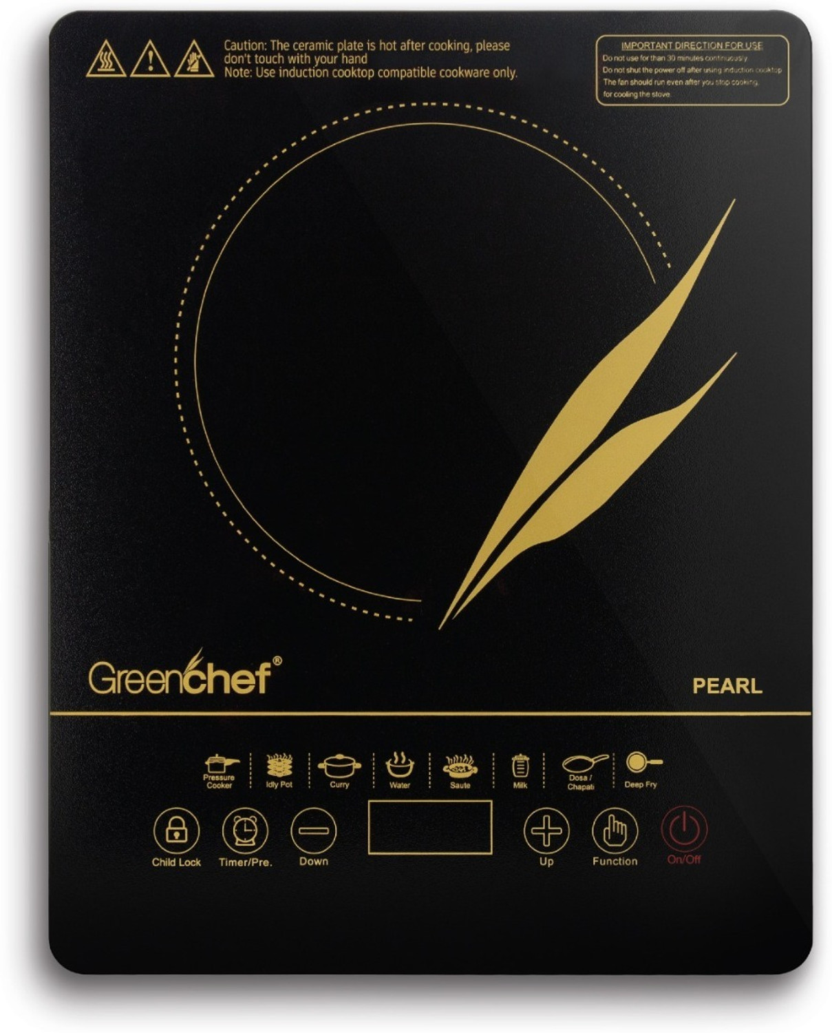 Image of Greenchef 2000 W Induction Cooktop Touch Panel