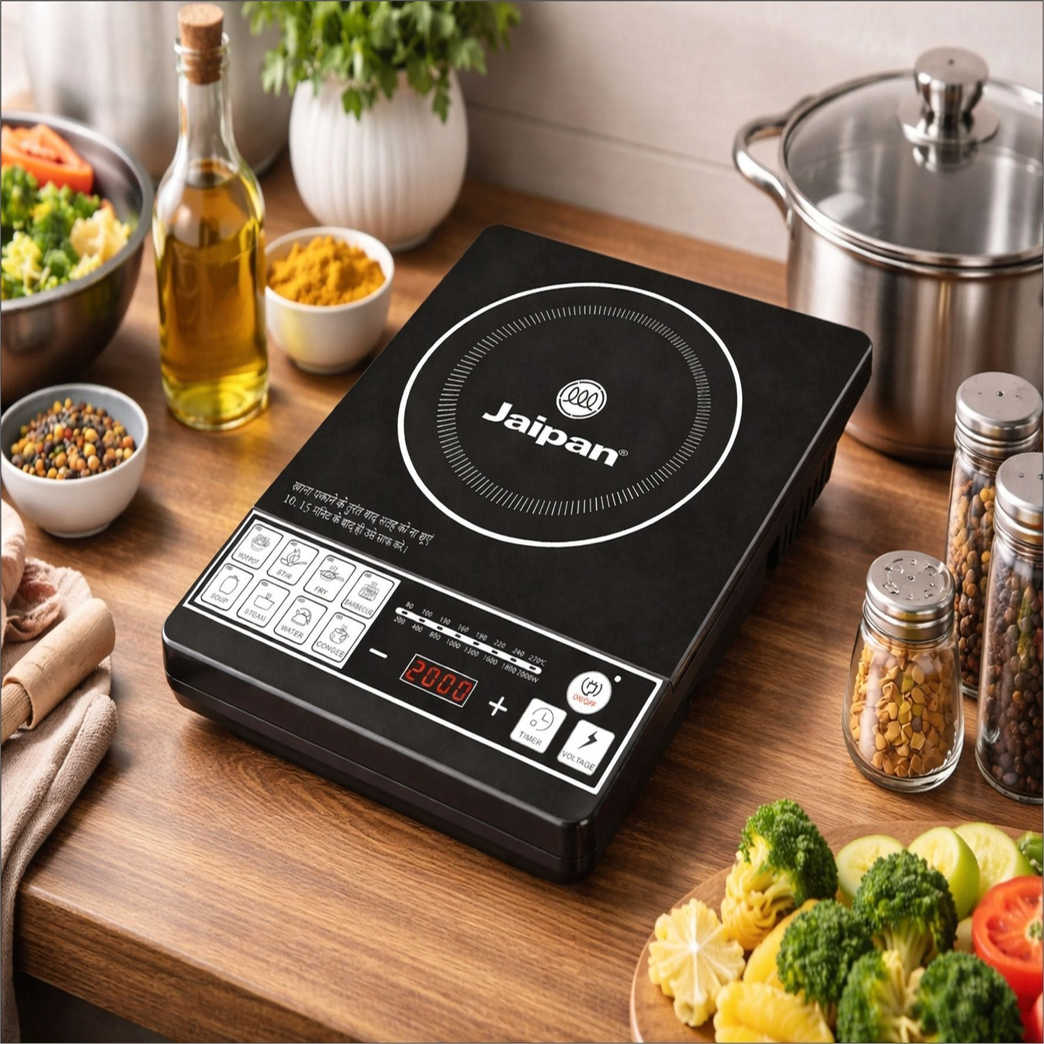 Image of Jaipan 2000 W Induction Cooktop Touch Panel