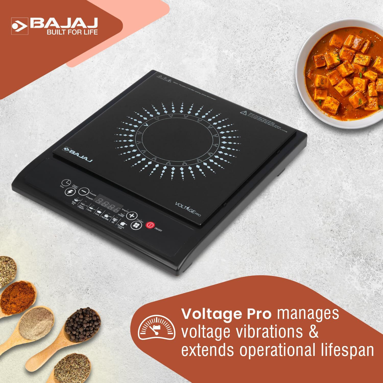 Image of BAJAJ 1200 W Induction Cooktop Push Button