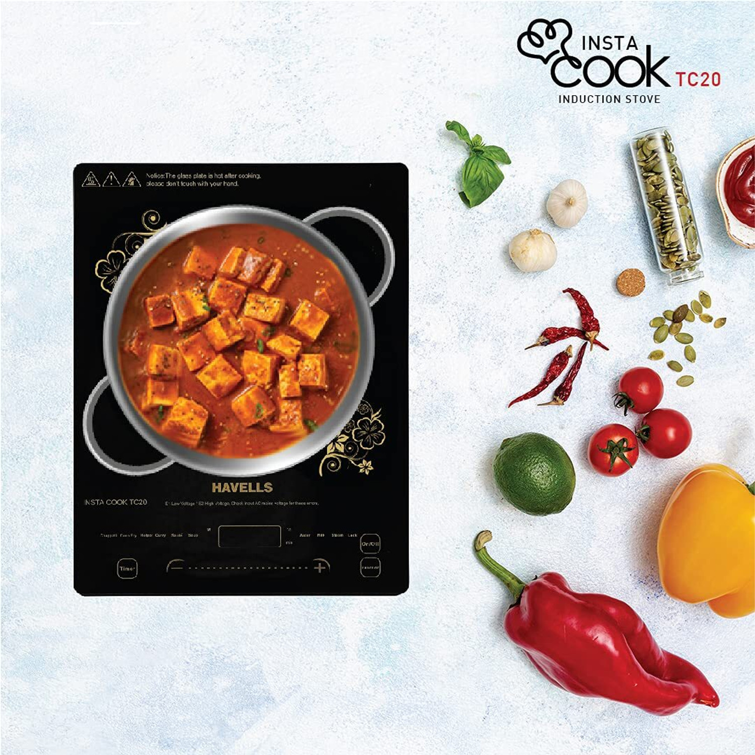 Image of HAVELLS 2000 W Induction Cooktop Touch Panel