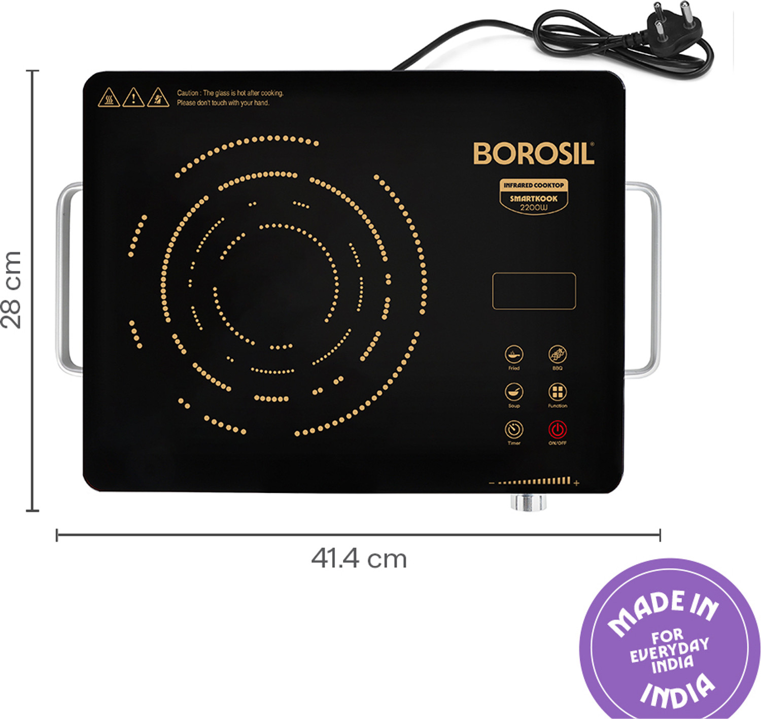 Image of BOROSIL 2200 W Induction Cooktop Push Button