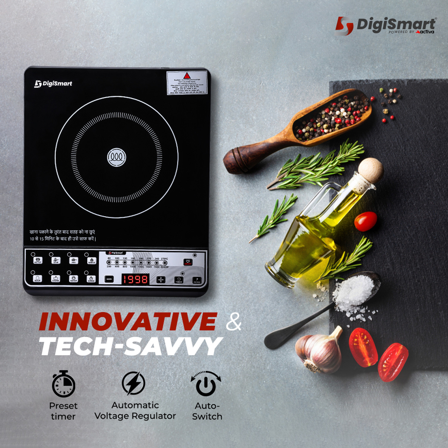 Image of DIGISMART 1998 W Induction Cooktop Push Button