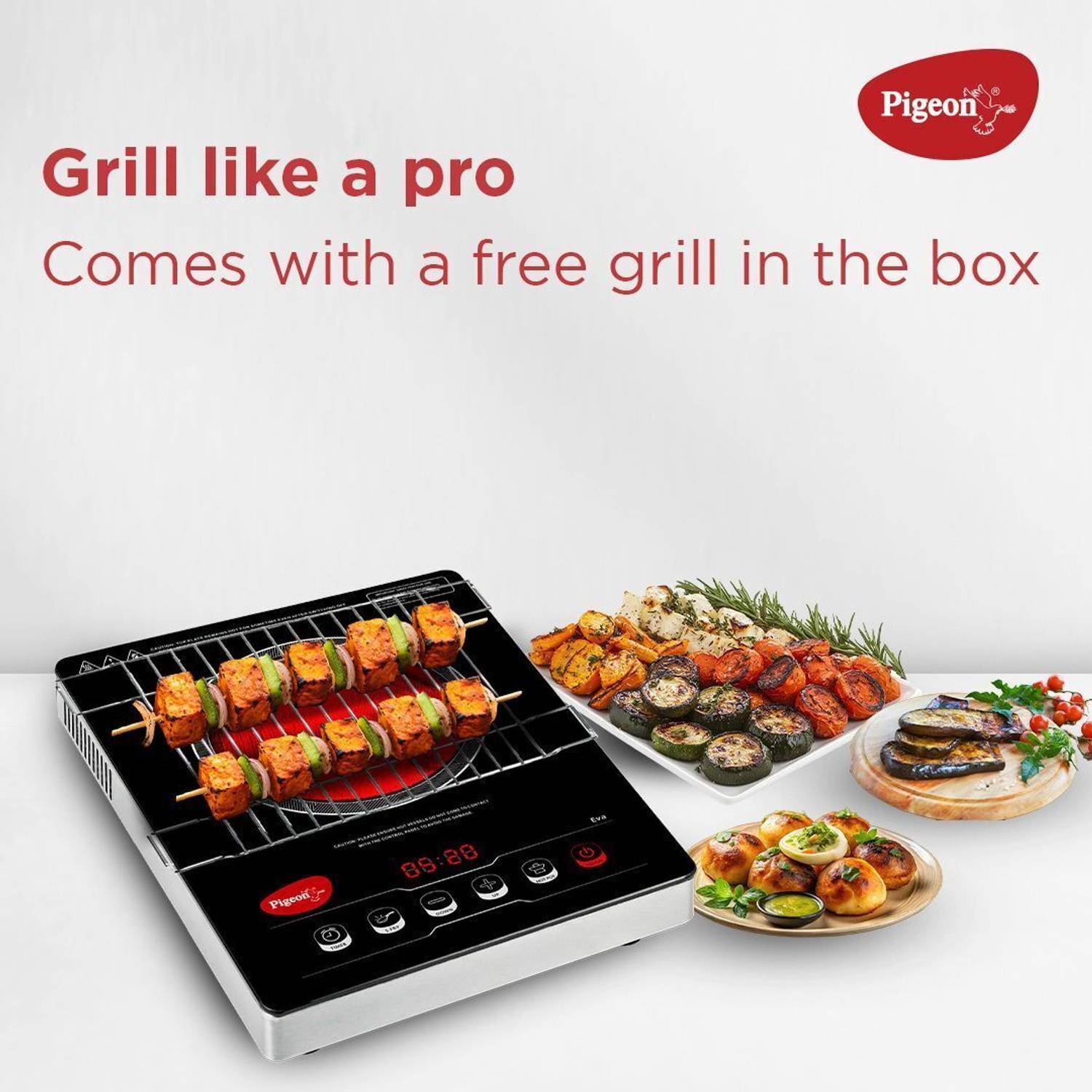 Pigeon 2000W Infrared Cooktop Touch Panel Black - Image 3