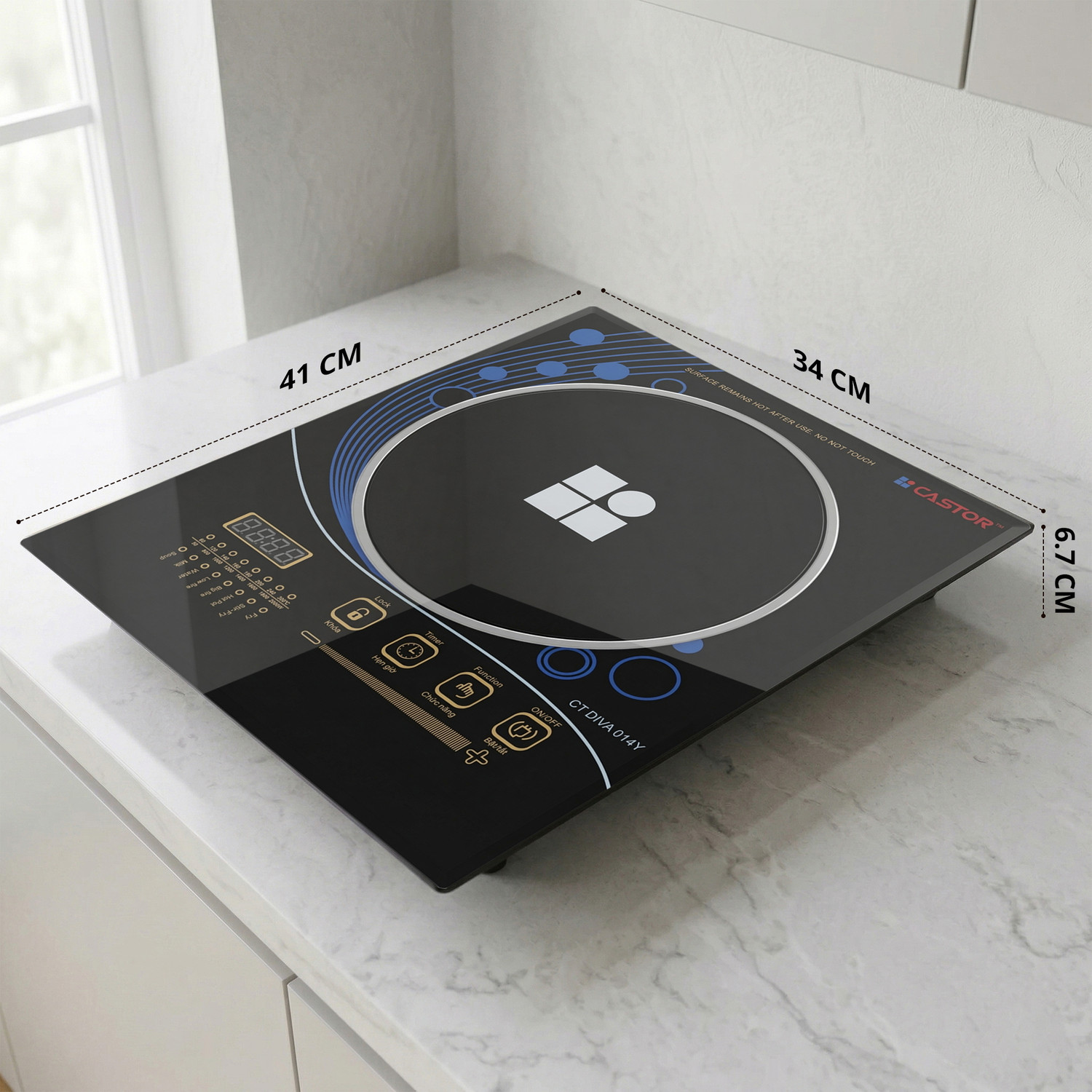 Image of iBELL 2200 W Induction Cooktop Touch Panel