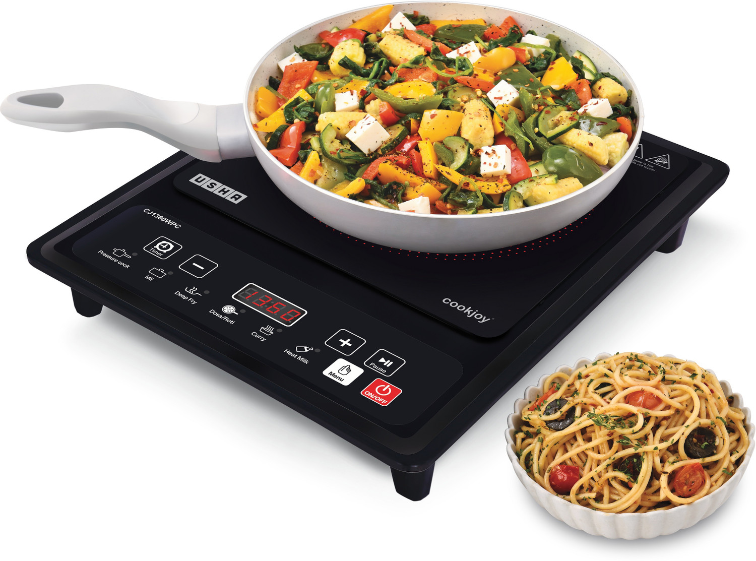 Image of USHA 1360 W Induction Cooktop Push Button