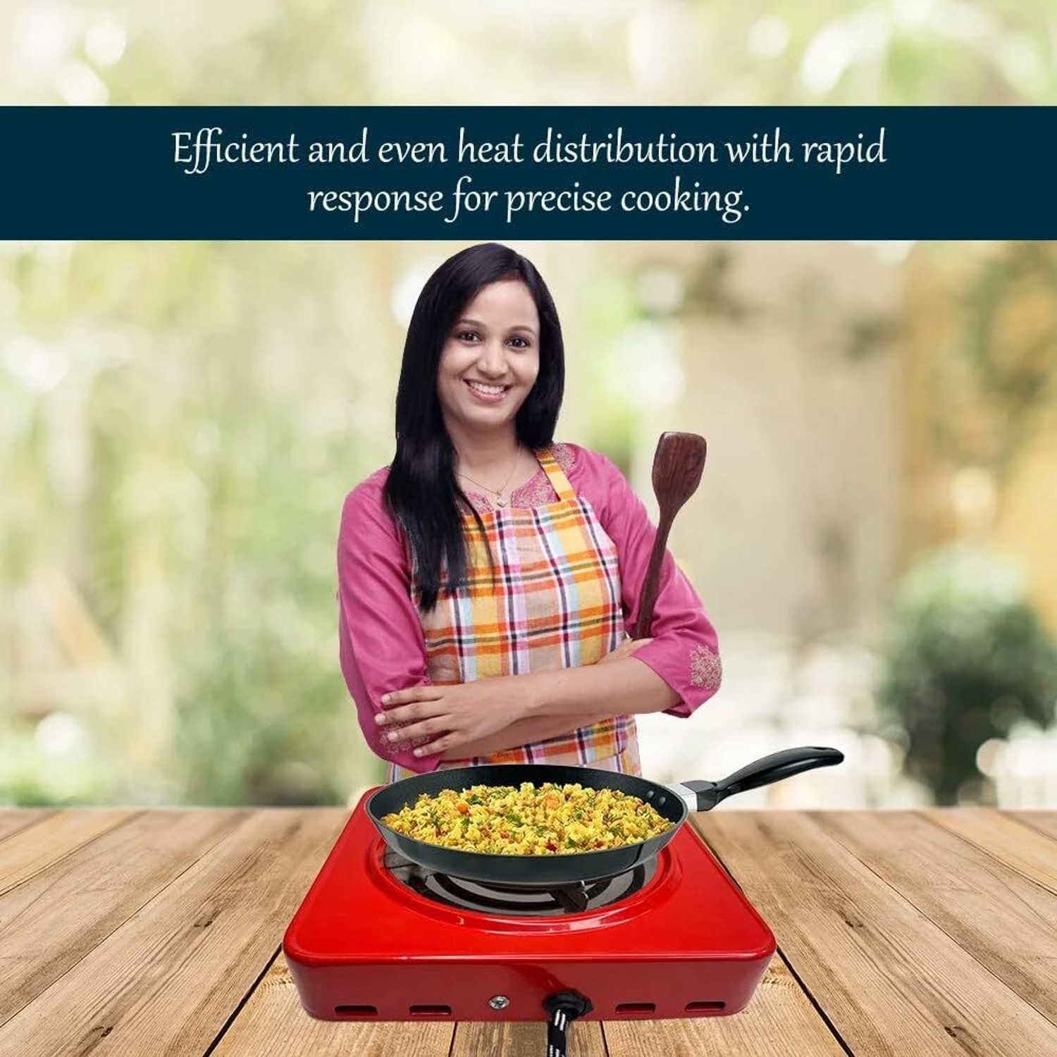 Image of BESTHOT 500 W Infrared Cooktop Push Button