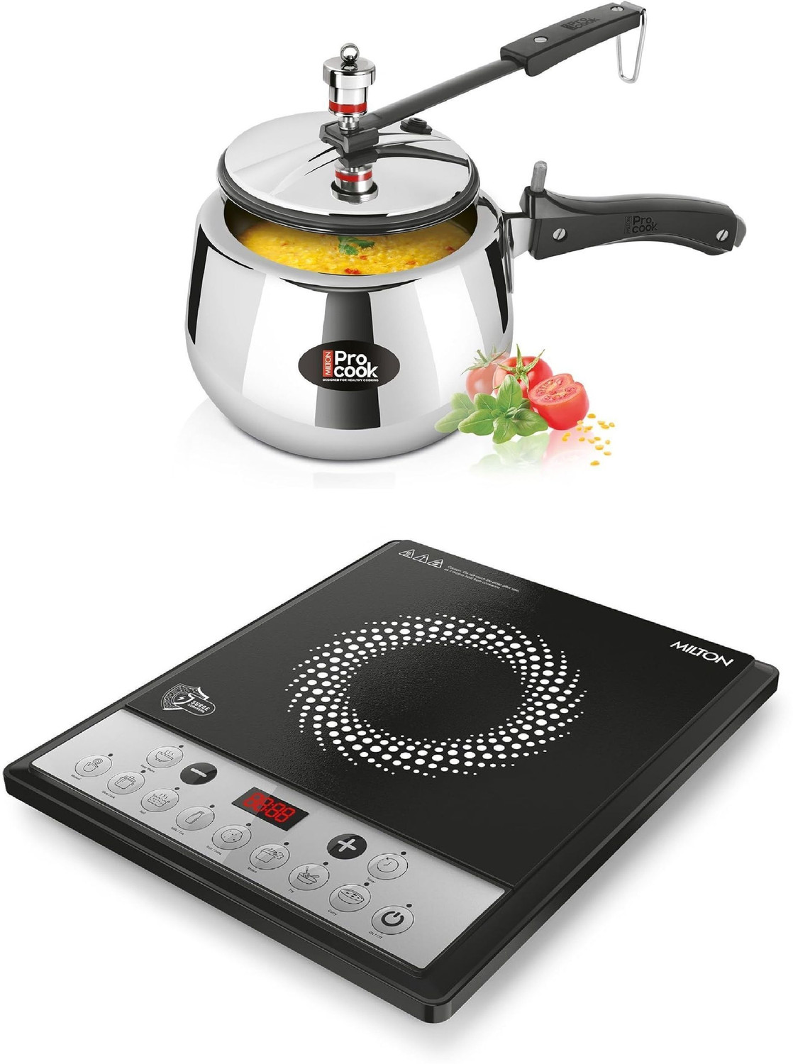 Image of MILTON 1200 W Induction Cooktop Push Button